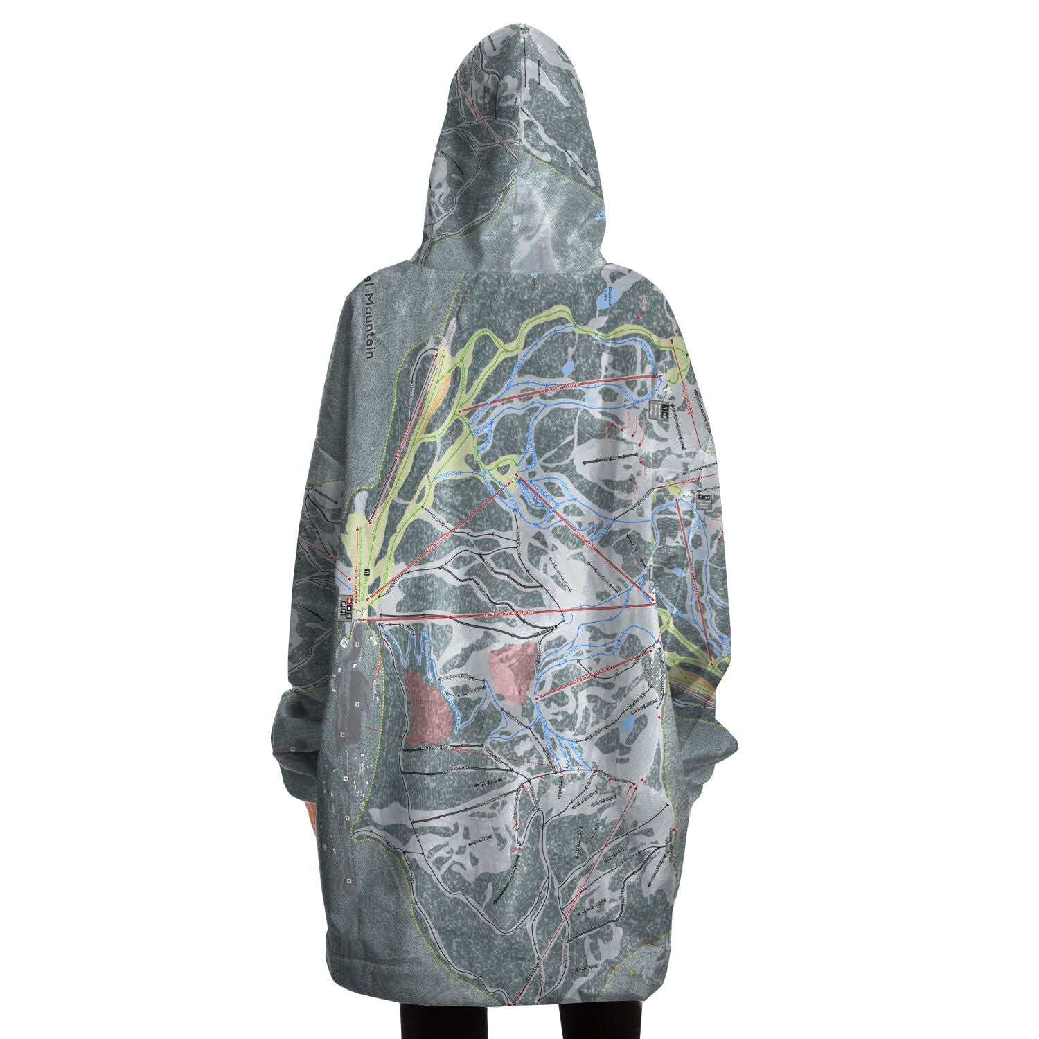 Crystal Mountain, Washington Ski Trail Map - Snug Hoodie