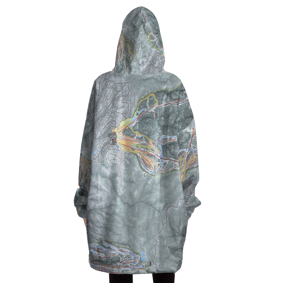 Big Bear Combo, California Ski Trail Map - Snug Hoodie