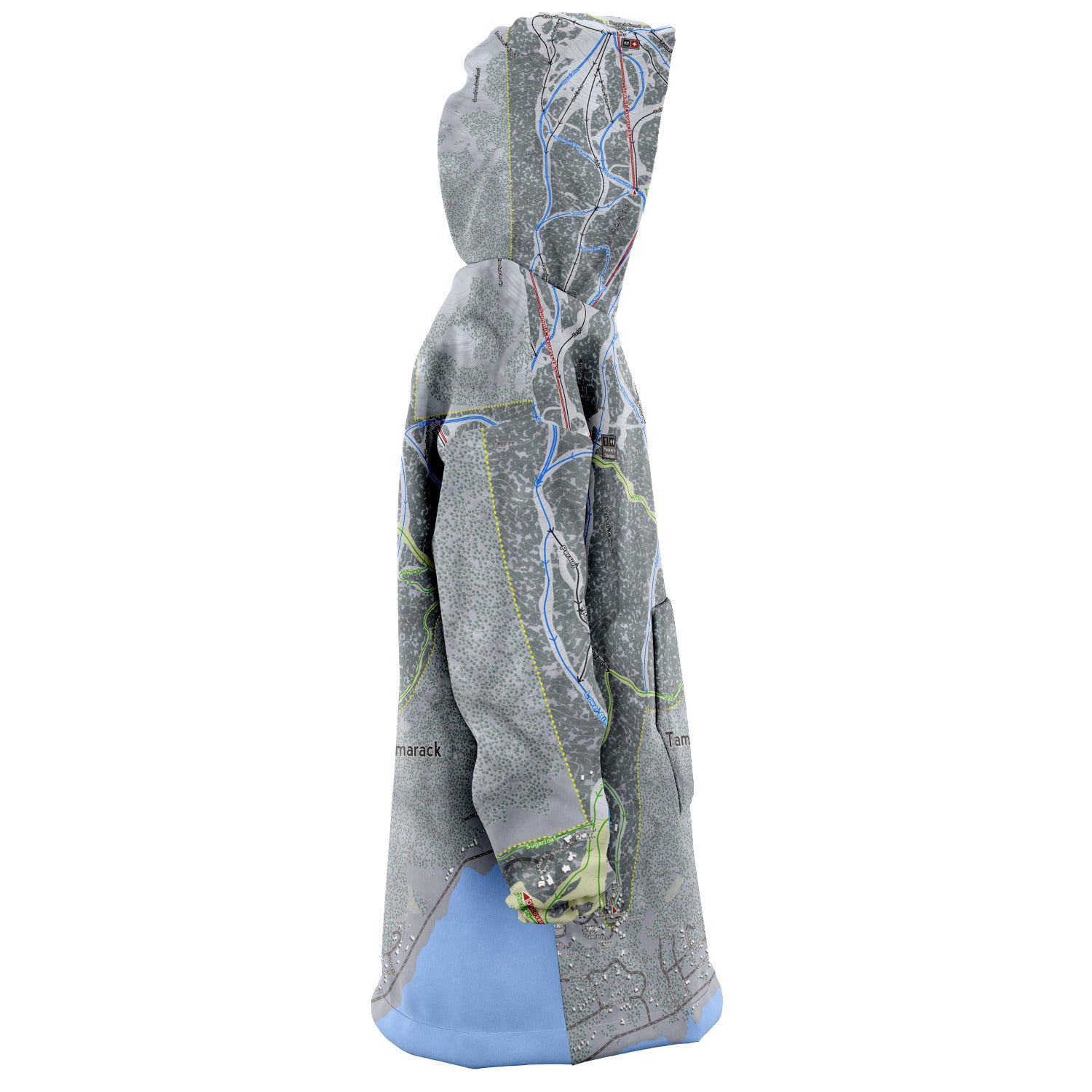 Tamarack, Idaho Ski Trail Map - Snug Hoodie