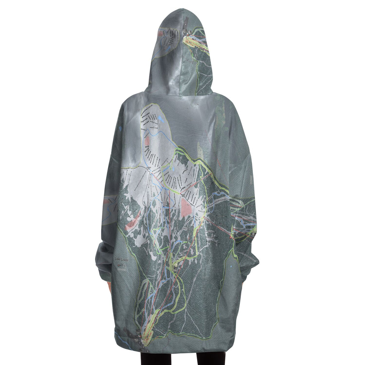 Lake Louise, Alberta Ski Trail Map - Snug Hoodie