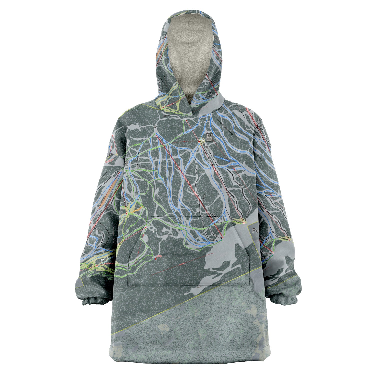 Purgatory, Colorado Ski Trail Map - Snug Hoodie