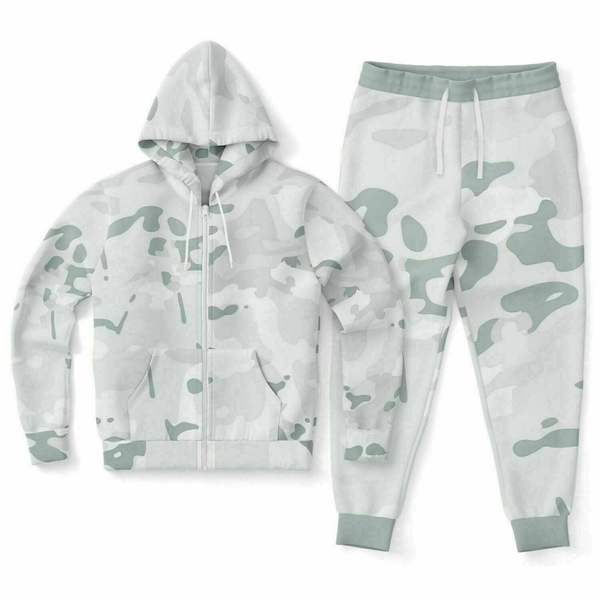 Snow Camo Ziphoodie and Jogger Set