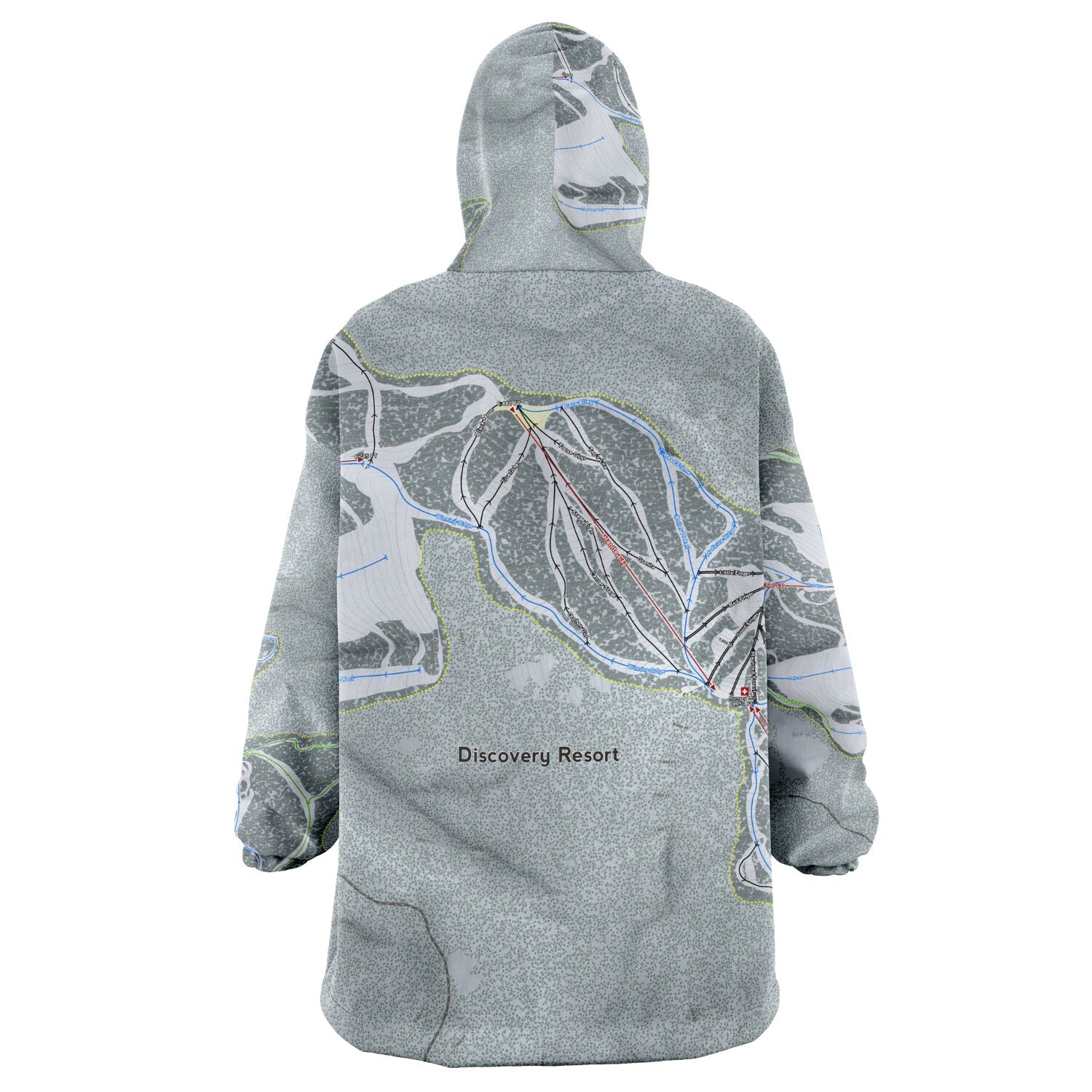 Discovery, Montana Ski Trail Map - Snug Hoodie