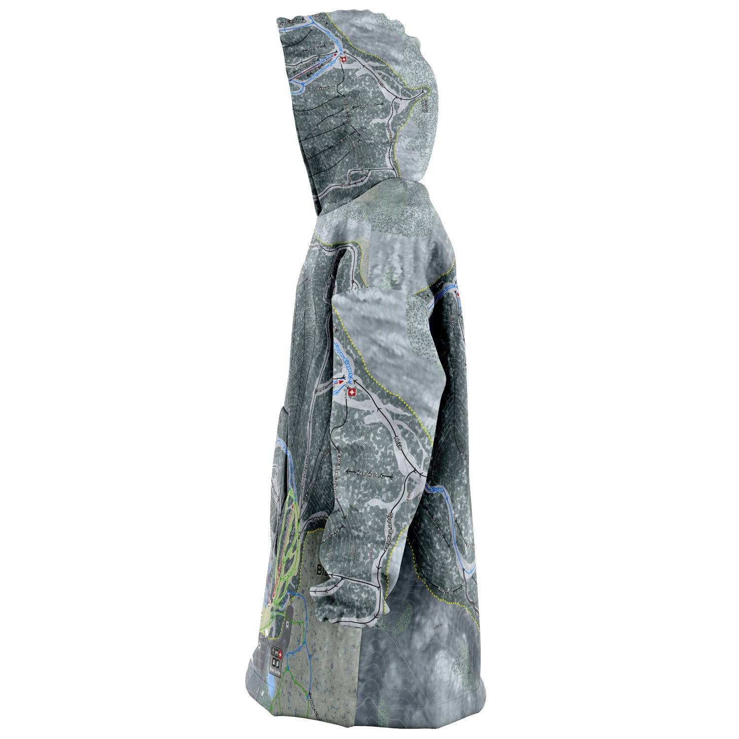 Black Mountain, Maine Ski Trail Map - Snug Hoodie