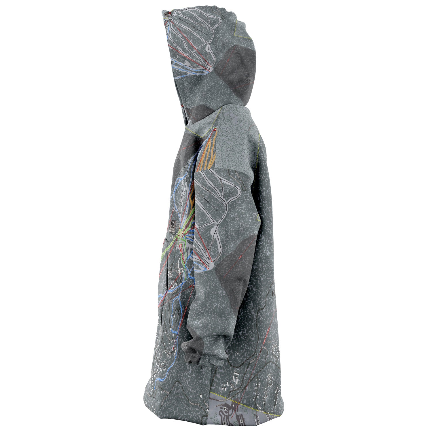 Northstar, California Ski Trail Map - Snug Hoodie