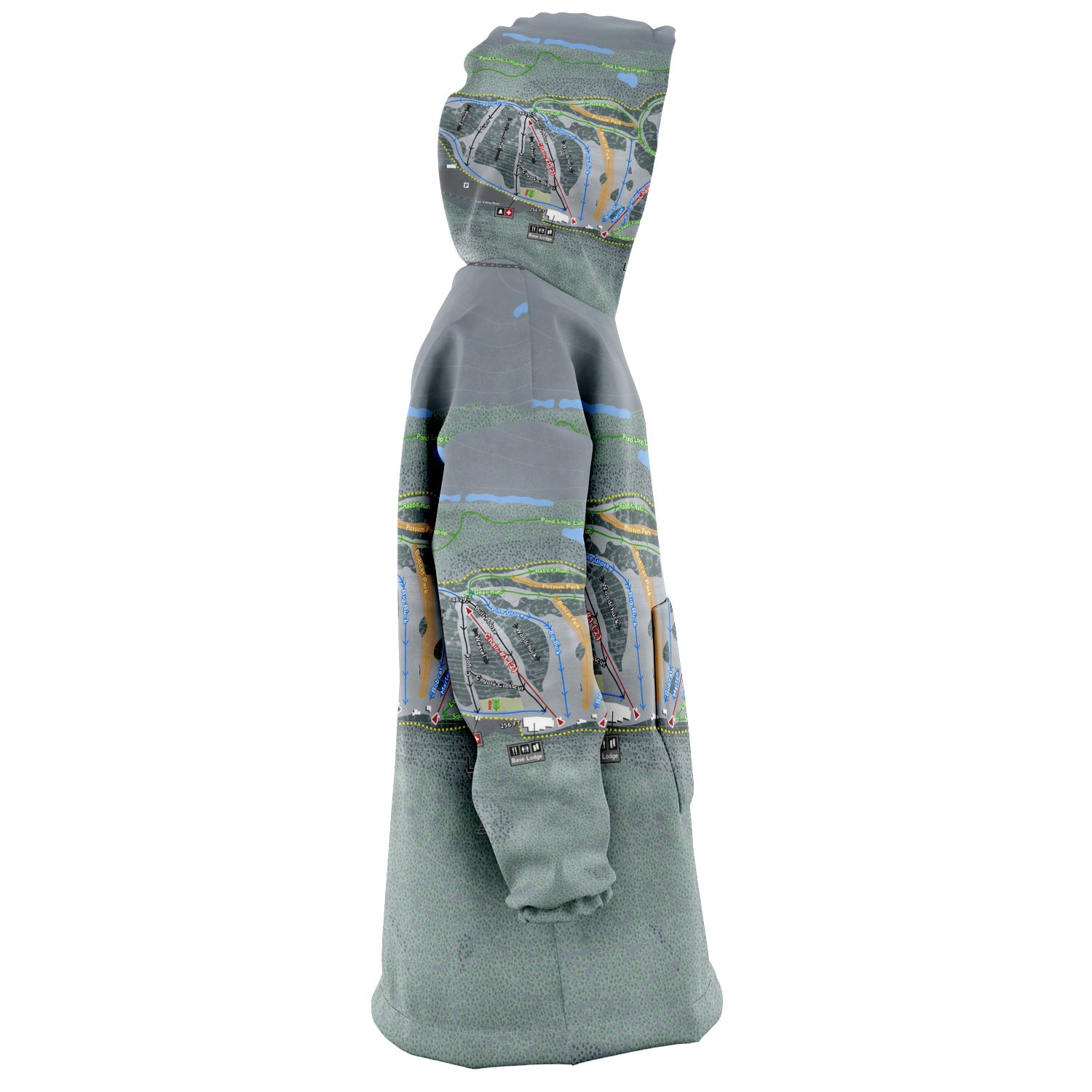 Lost Valley, Maine Ski Trail Map - Snug Hoodie