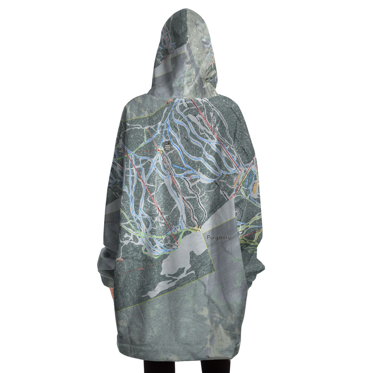 Purgatory, Colorado Ski Trail Map - Snug Hoodie