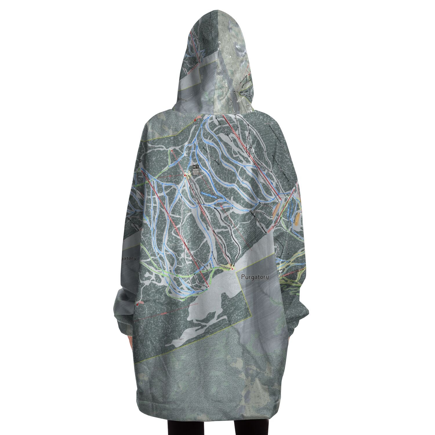 Purgatory, Colorado Ski Trail Map - Snug Hoodie