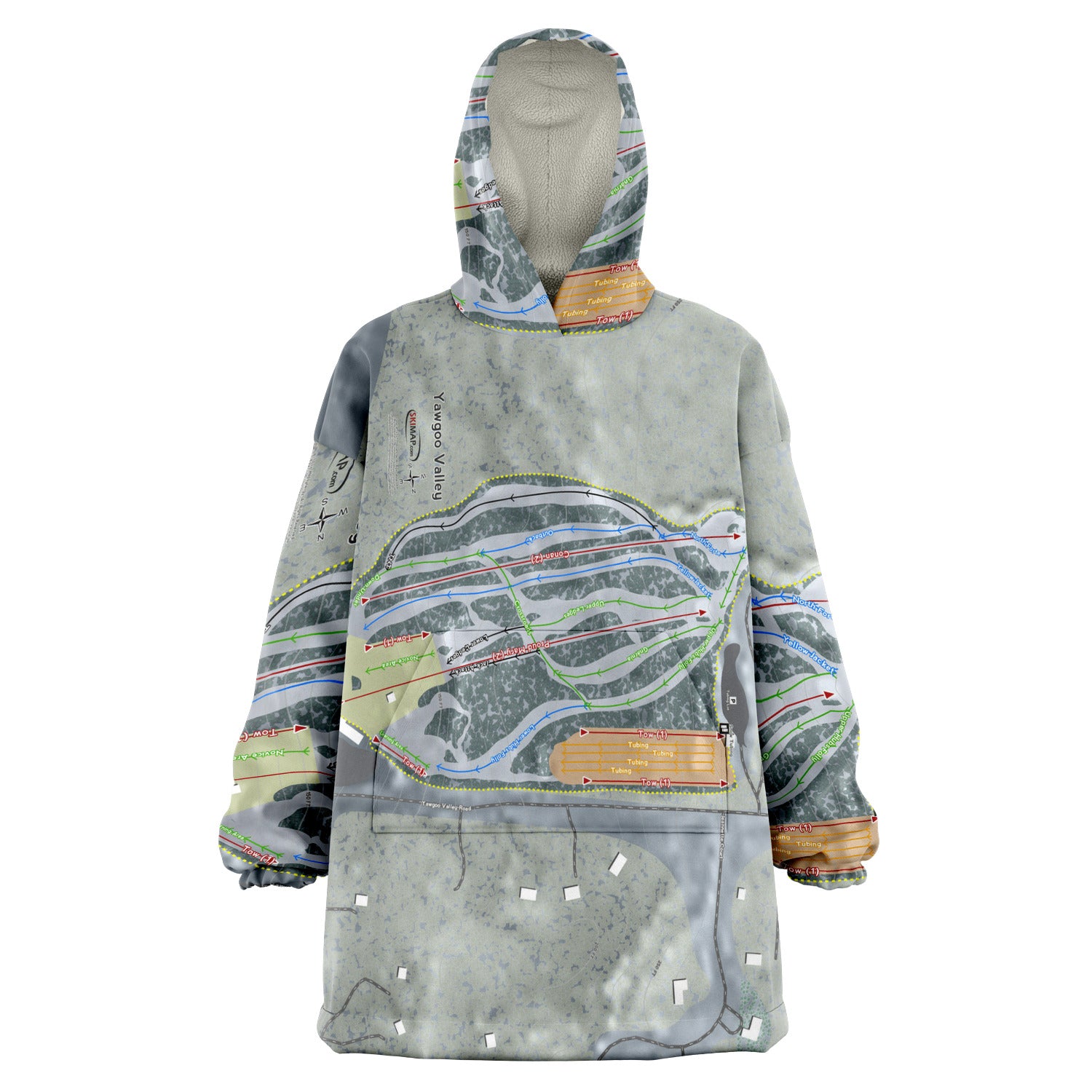 Yawgoo Valley, Rhode Island Ski Trail Map - Snug Hoodie