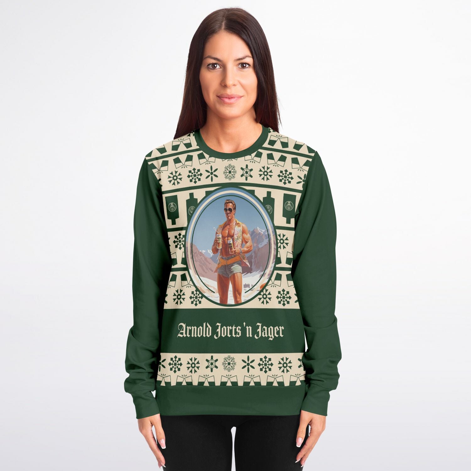 Arnold Jorts 'n Jager Ugly Christmas Sweater for Skiers