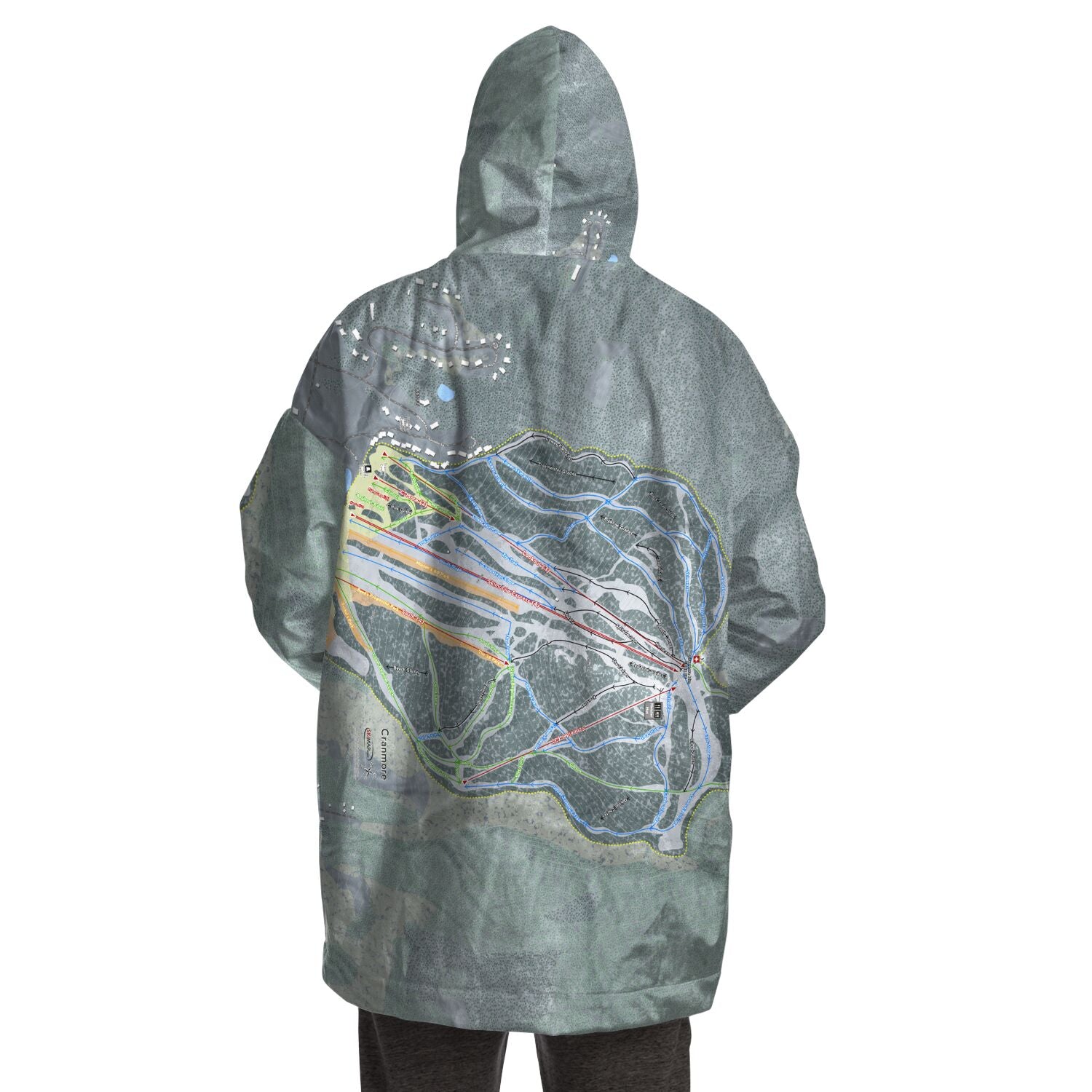 Cranmore Mountain, New Hampshire Ski Trail Map - Snug Hoodie