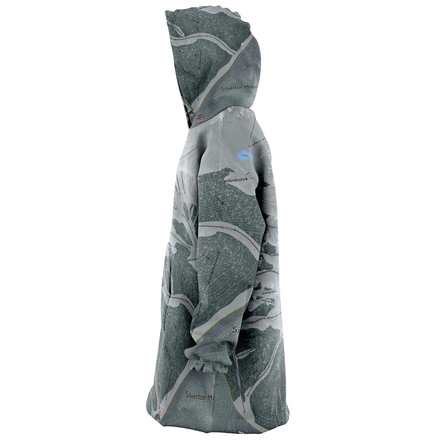 Silverton Mountain, Colorado Ski Trail Map - Snug Hoodie