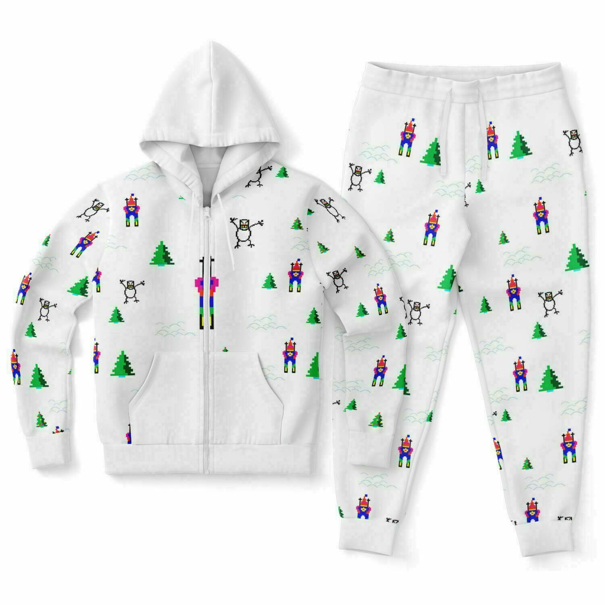 Ski Free Unisex Ziphoodie and Jogger Set