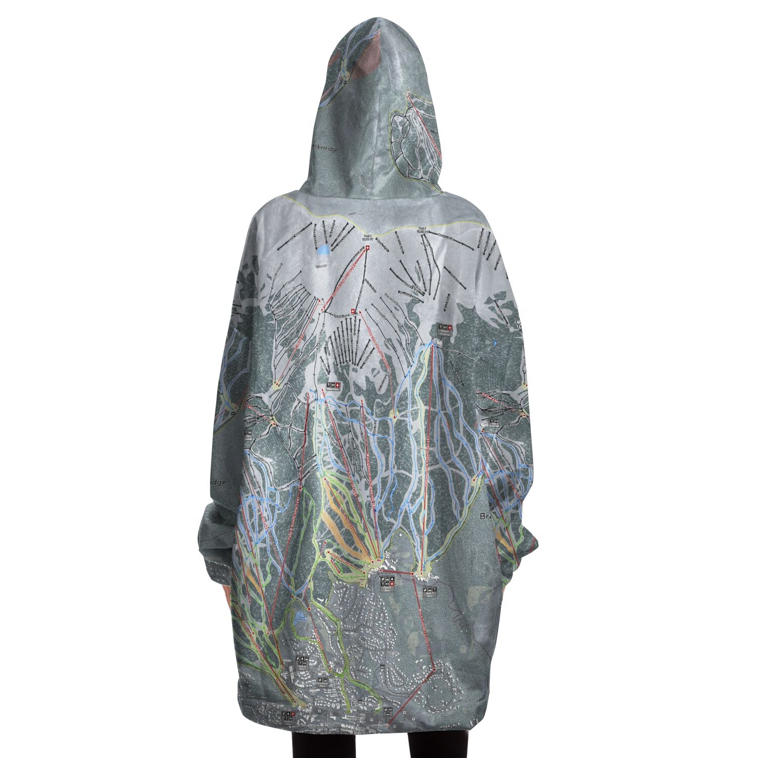 Breckenridge, Colorado Ski Trail Map - Snug Hoodie