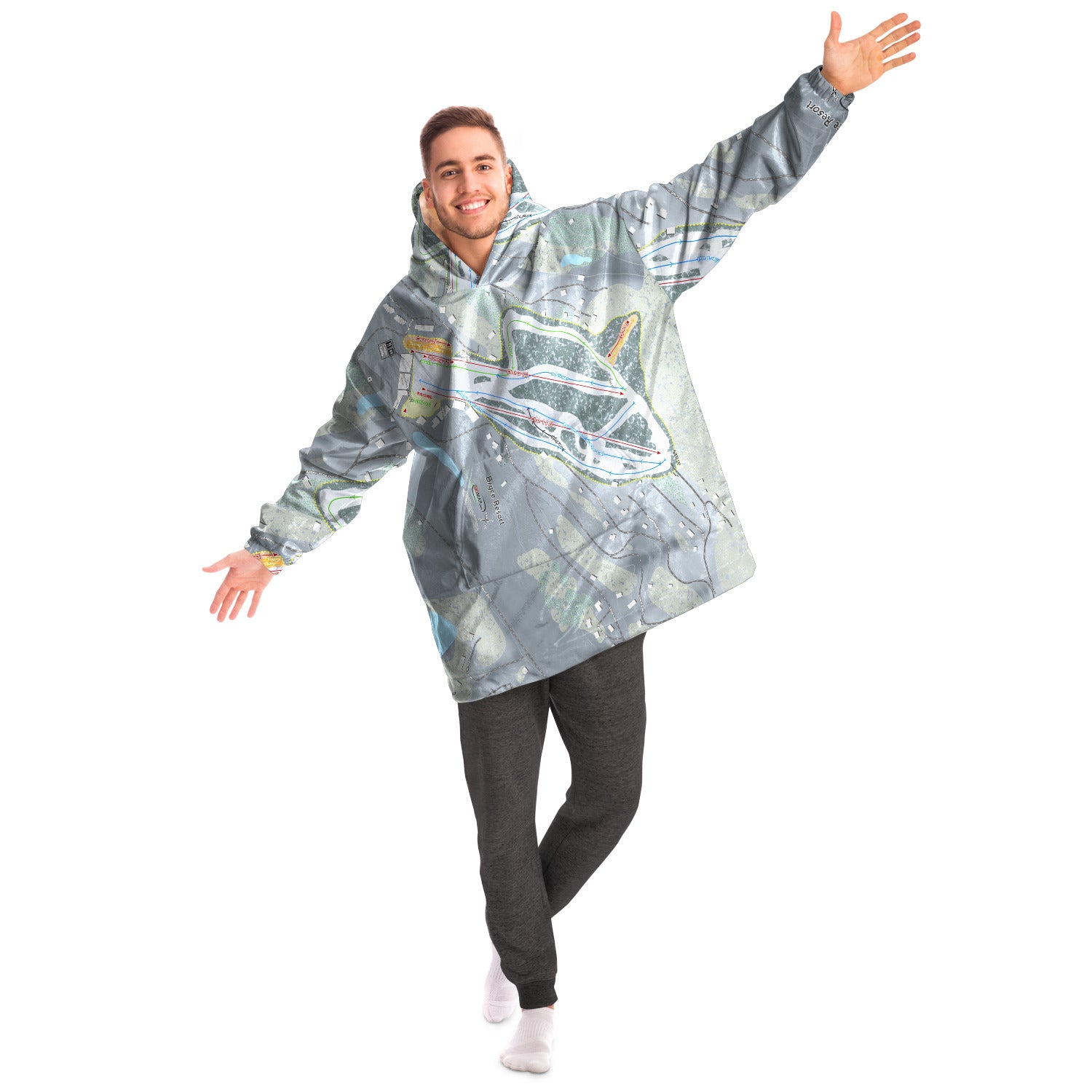 Bryce, Virginia Ski Trail Map - Snug Hoodie