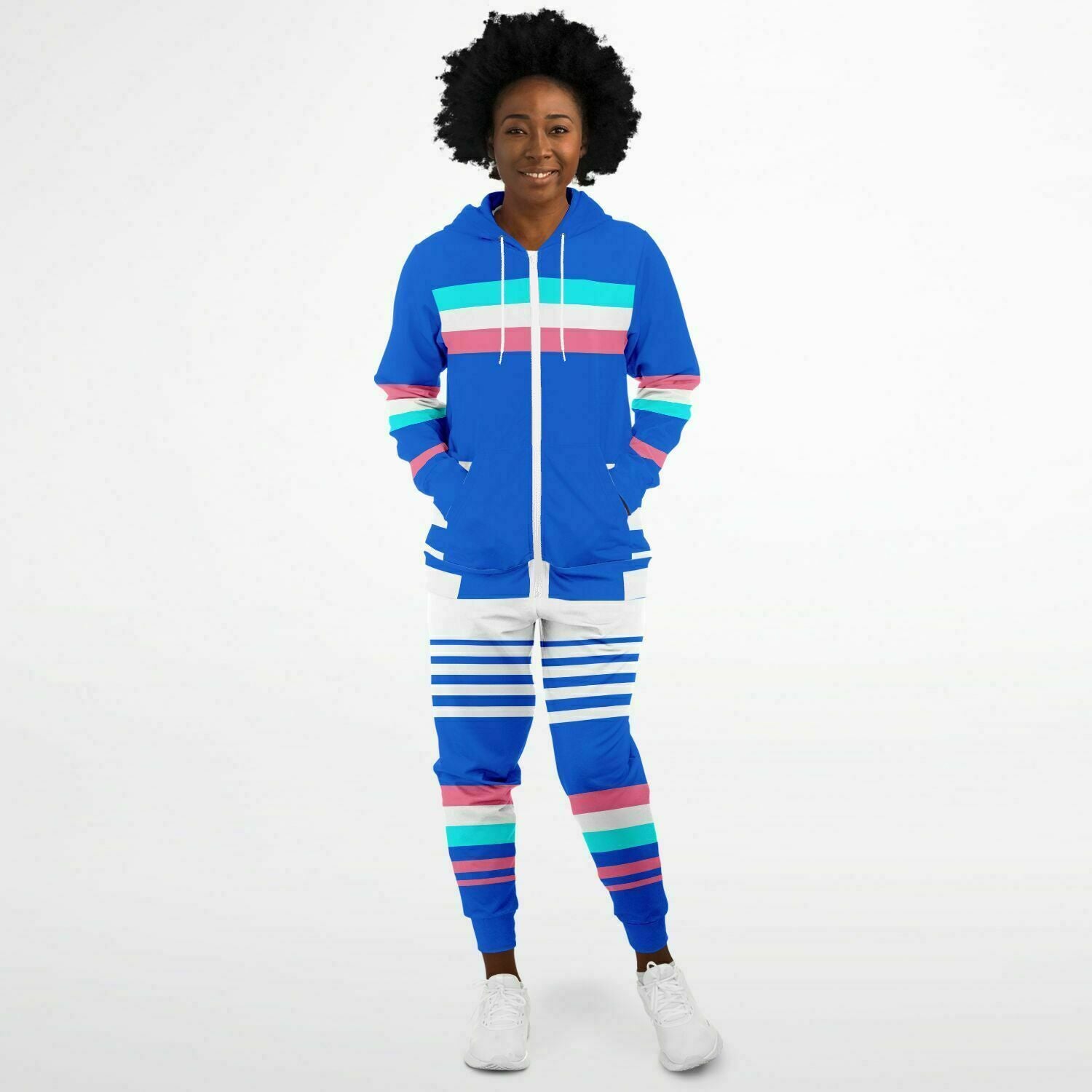 Stripe Club Unisex Ziphoodie and Jogger Set