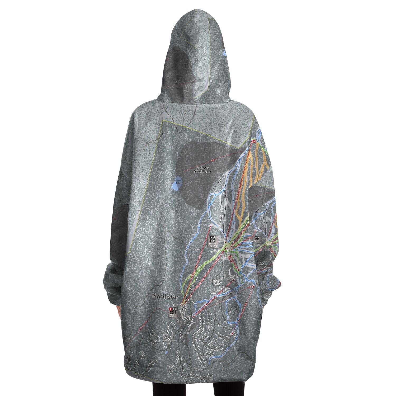 Northstar, California Ski Trail Map - Snug Hoodie