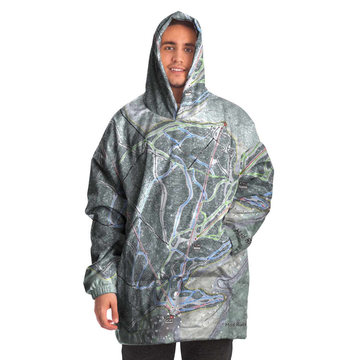 Mad River Glen, Vermont Ski Trail Map - Snug Hoodie