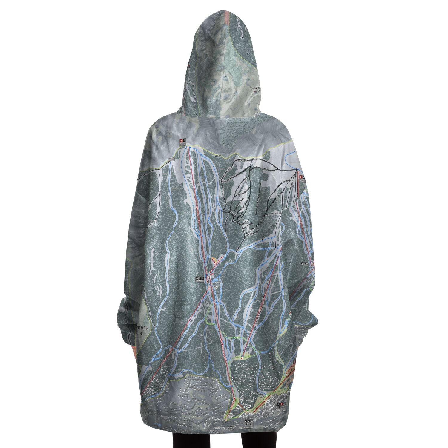 Snowmass, Colorado Ski Trail Map - Snug Hoodie