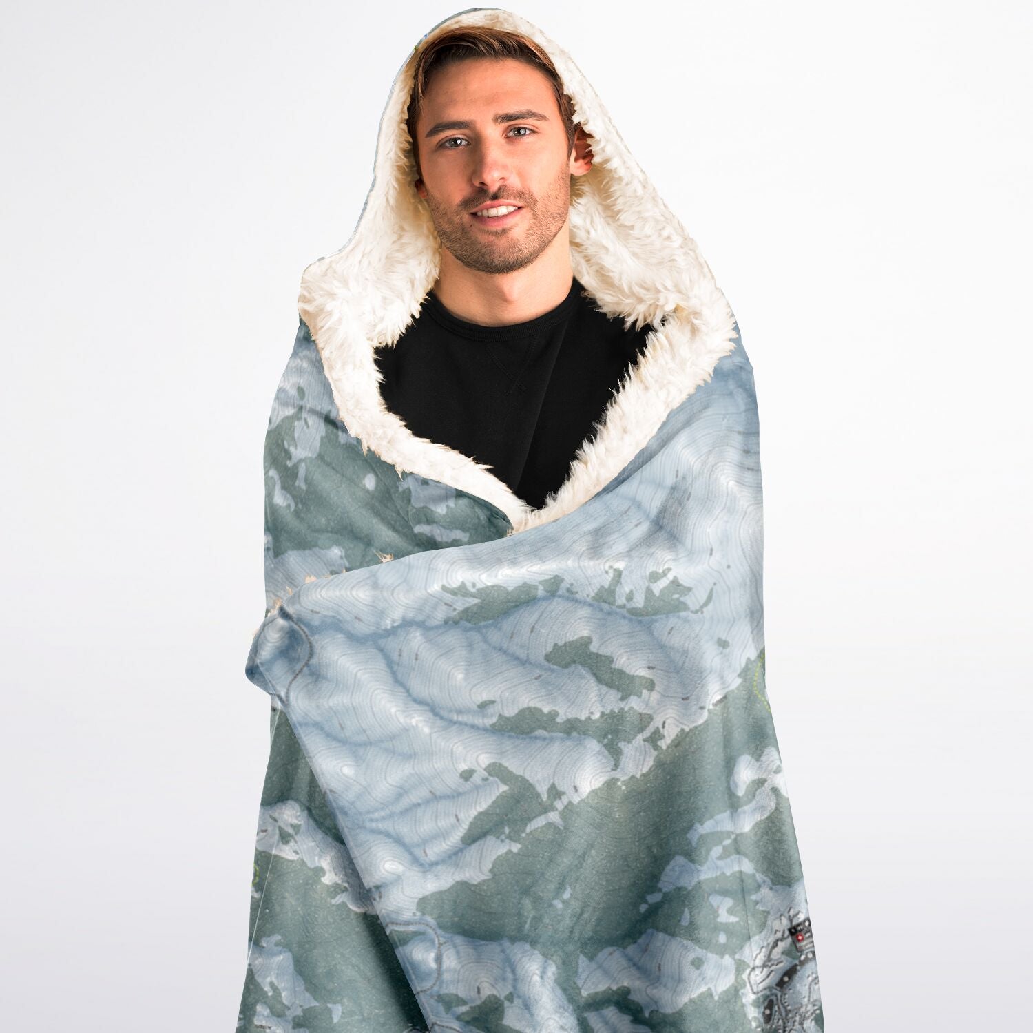 Heavenly, Nevada Ski Trail Map - Adult Hooded Blanket