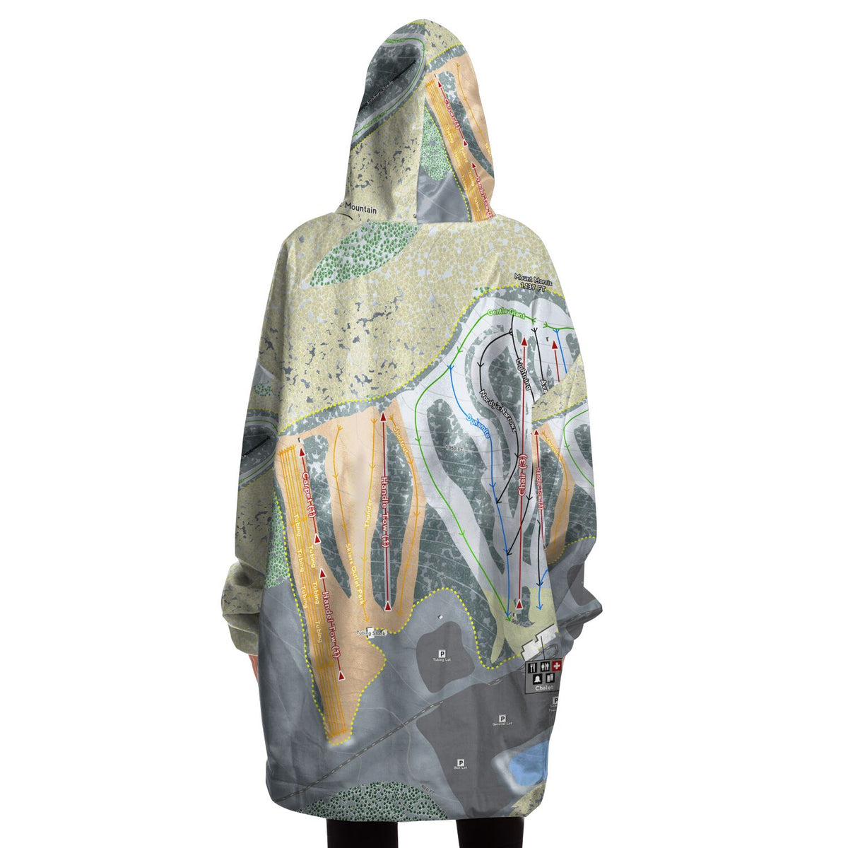 Nordic Mountain, Wisconsin Ski Trail Map - Snug Hoodie