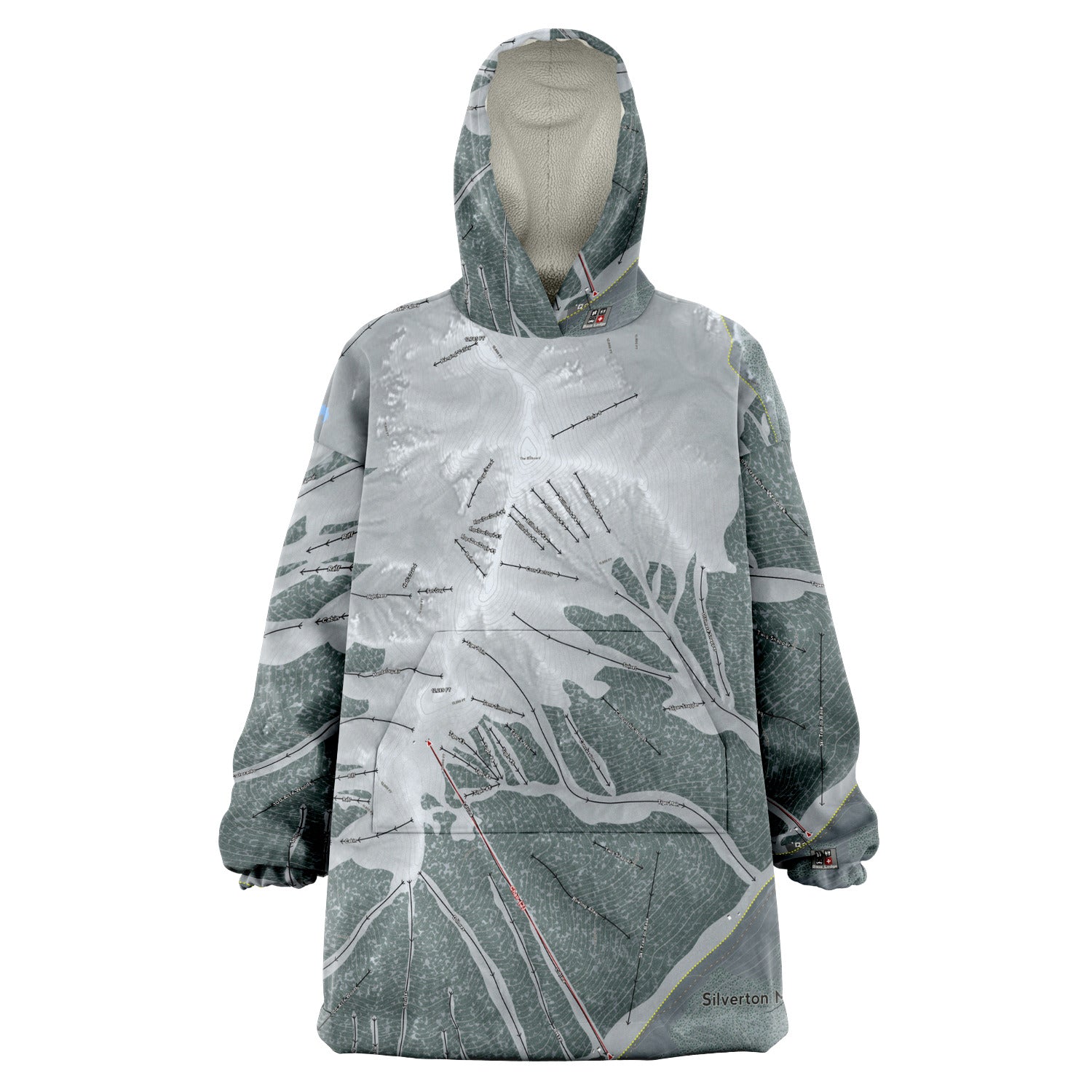 Silverton Mountain, Colorado Ski Trail Map - Snug Hoodie