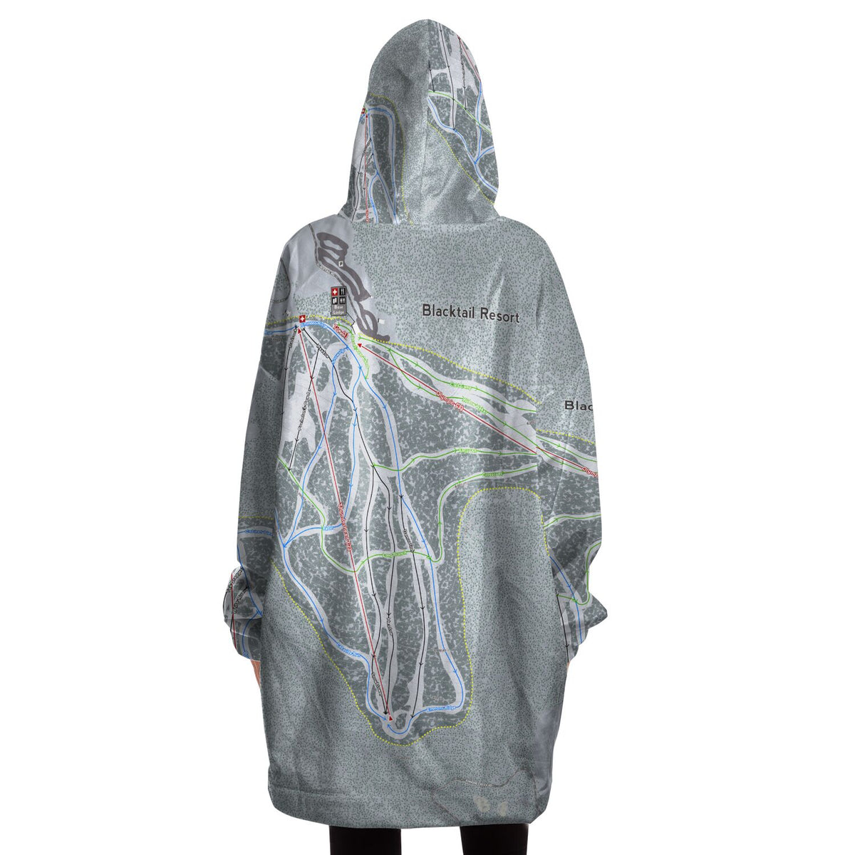 Blacktail, Montana Ski Trail Map - Snug Hoodie