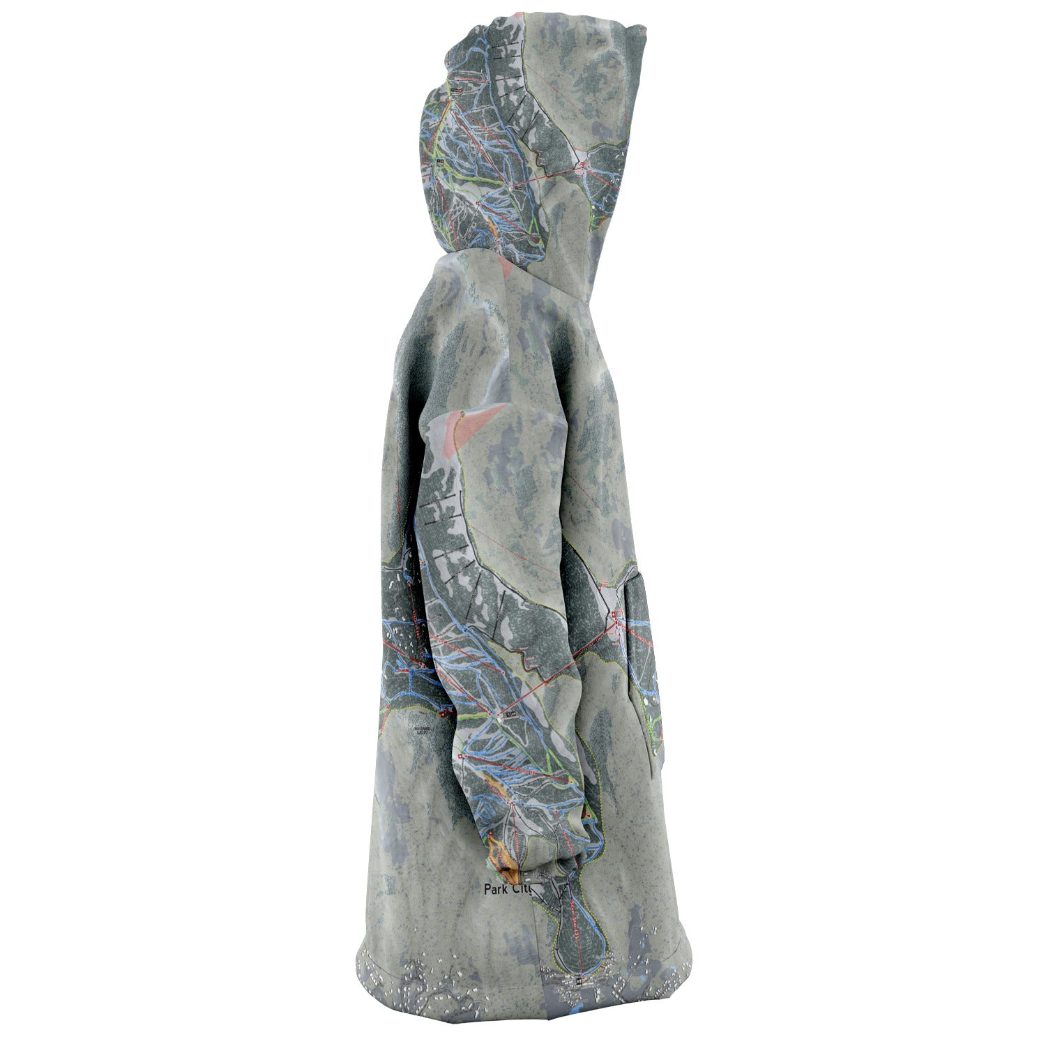 Park City, Utah Ski Trail Map - Snug Hoodie