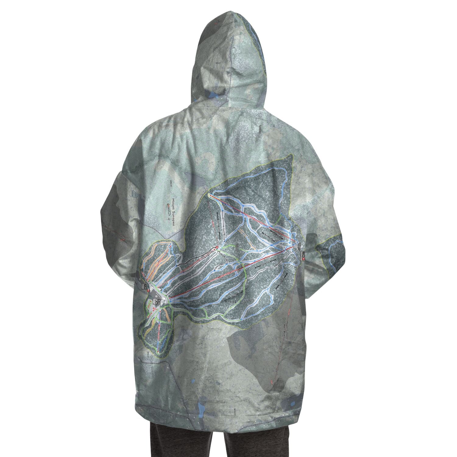 Mount Sunapee, New Hampshire Ski Trail Map - Snug Hoodie