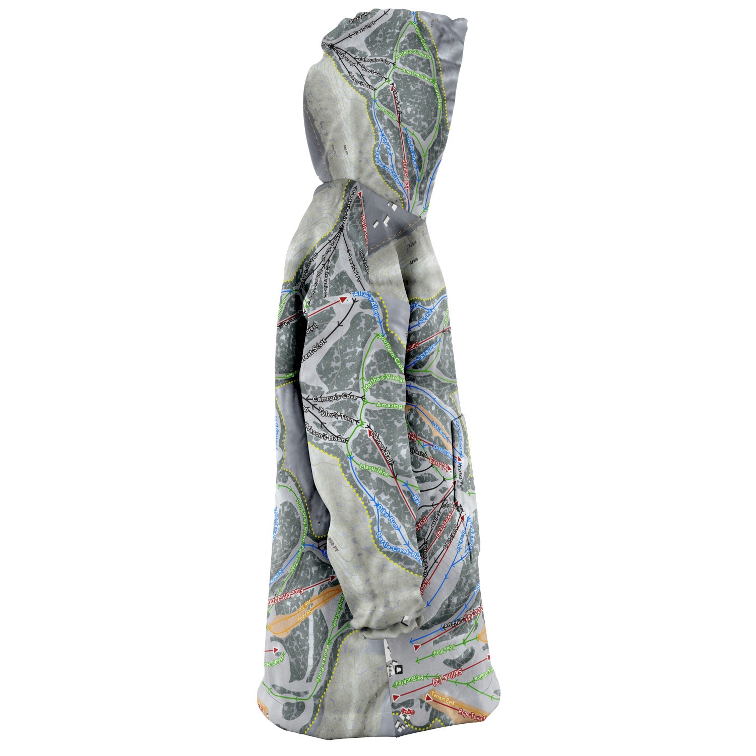 Welch Village, Minnesota Ski Trail Map - Snug Hoodie