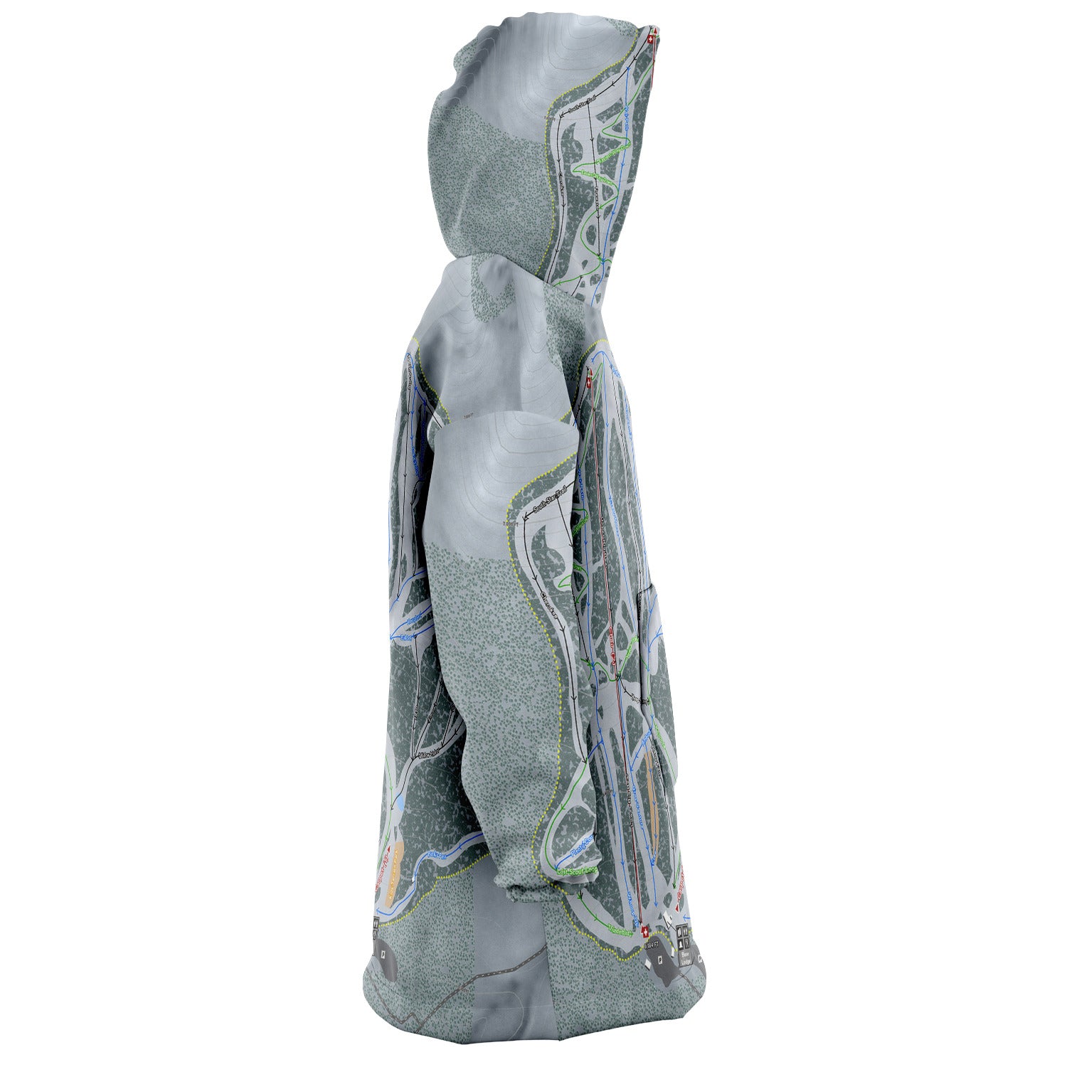 Teton Pass, Oregon Trail Map Snug Hoodie