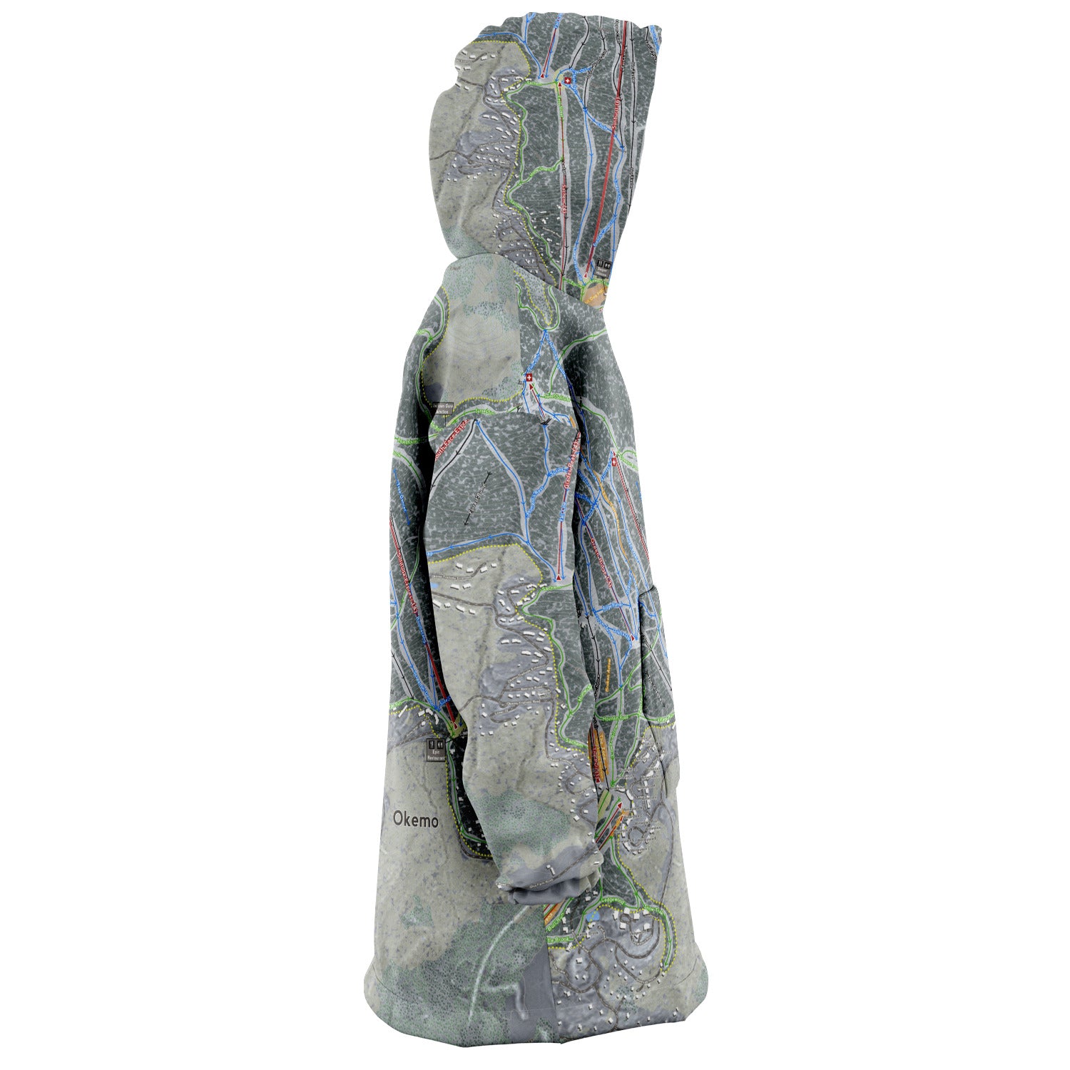 Okemo, Vermont Ski Trail Map - Snug Hoodie