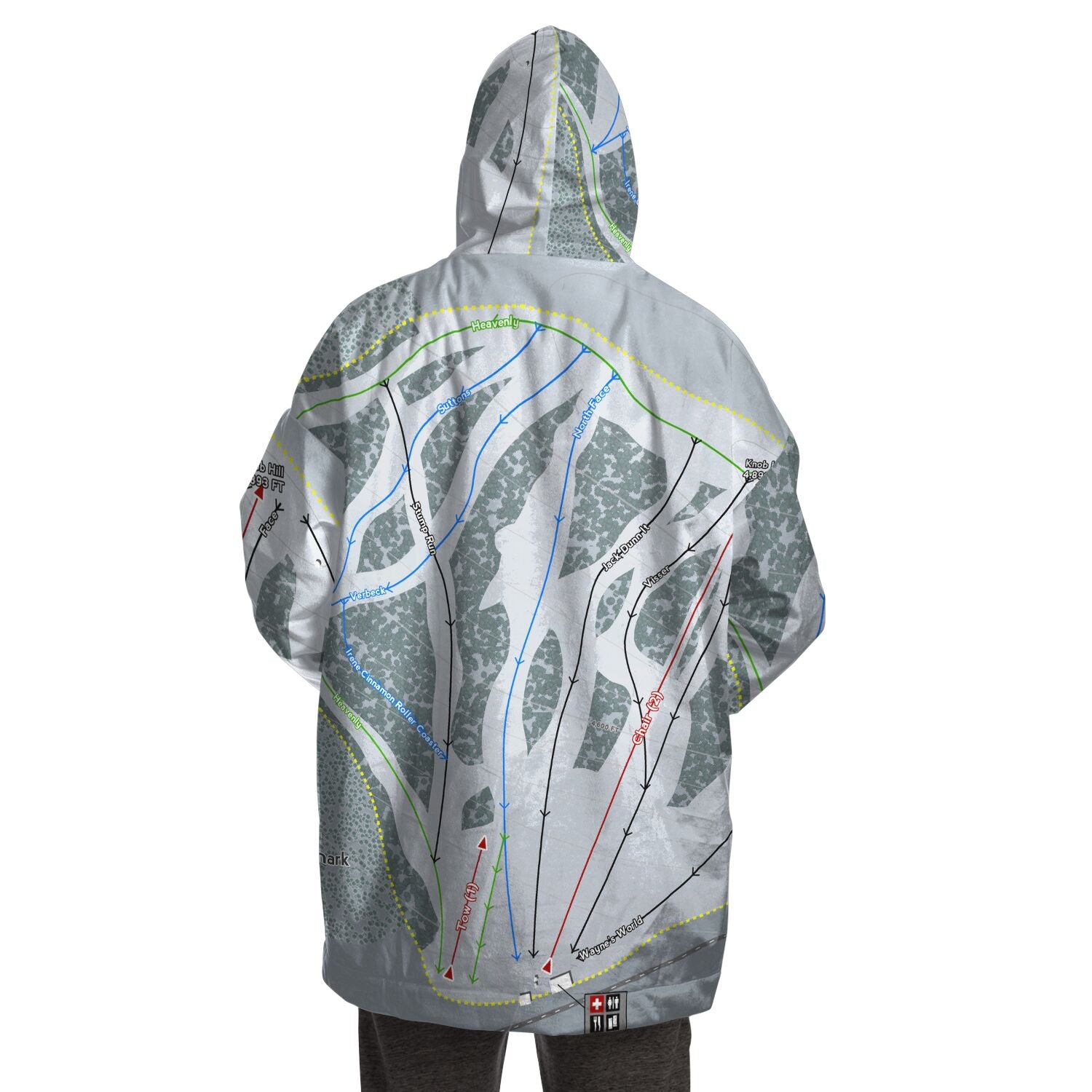 Sitzmark, Washington Ski Trail Map - Snug Hoodie