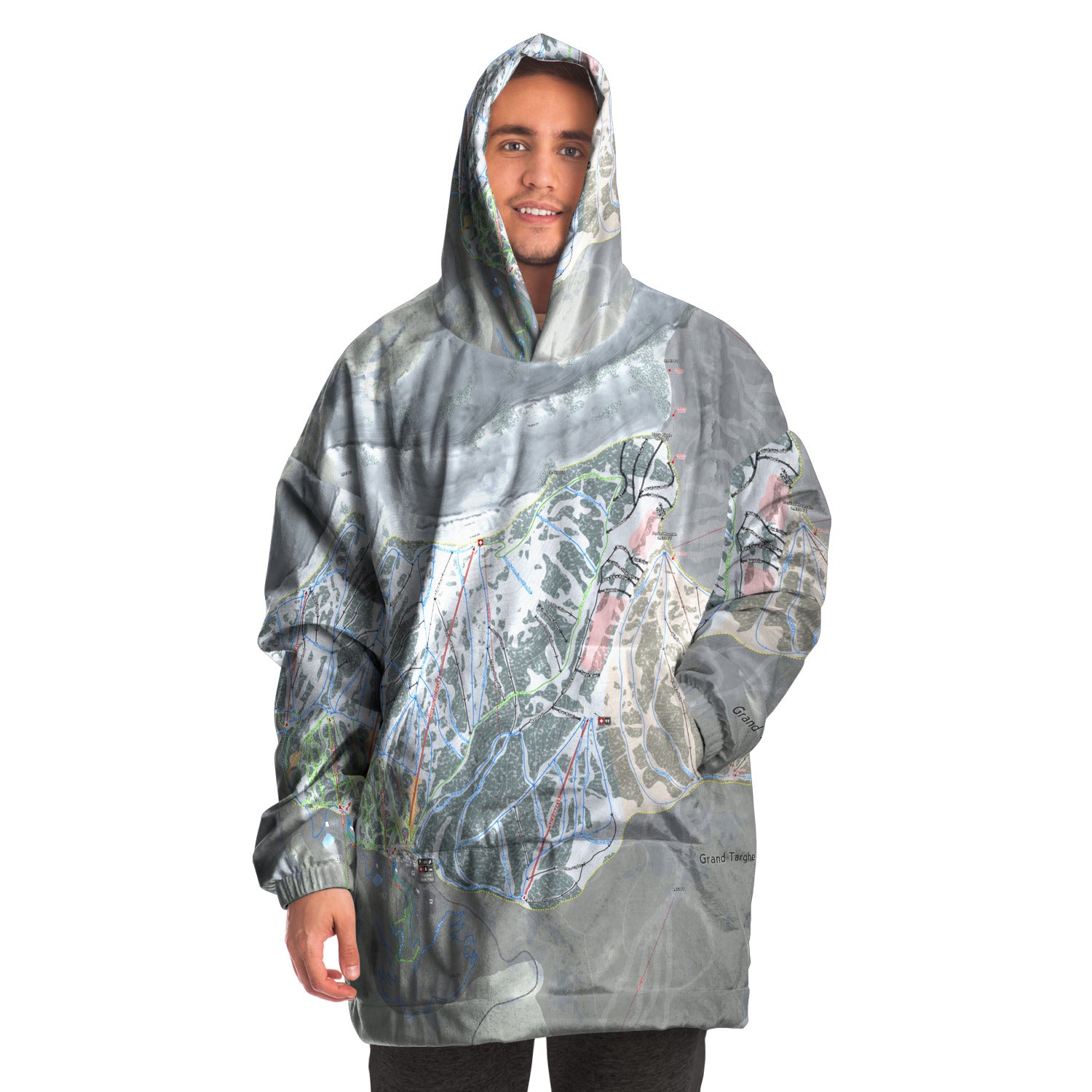 Grand Targhee, Wyoming Ski Trail Map - Snug Hoodie