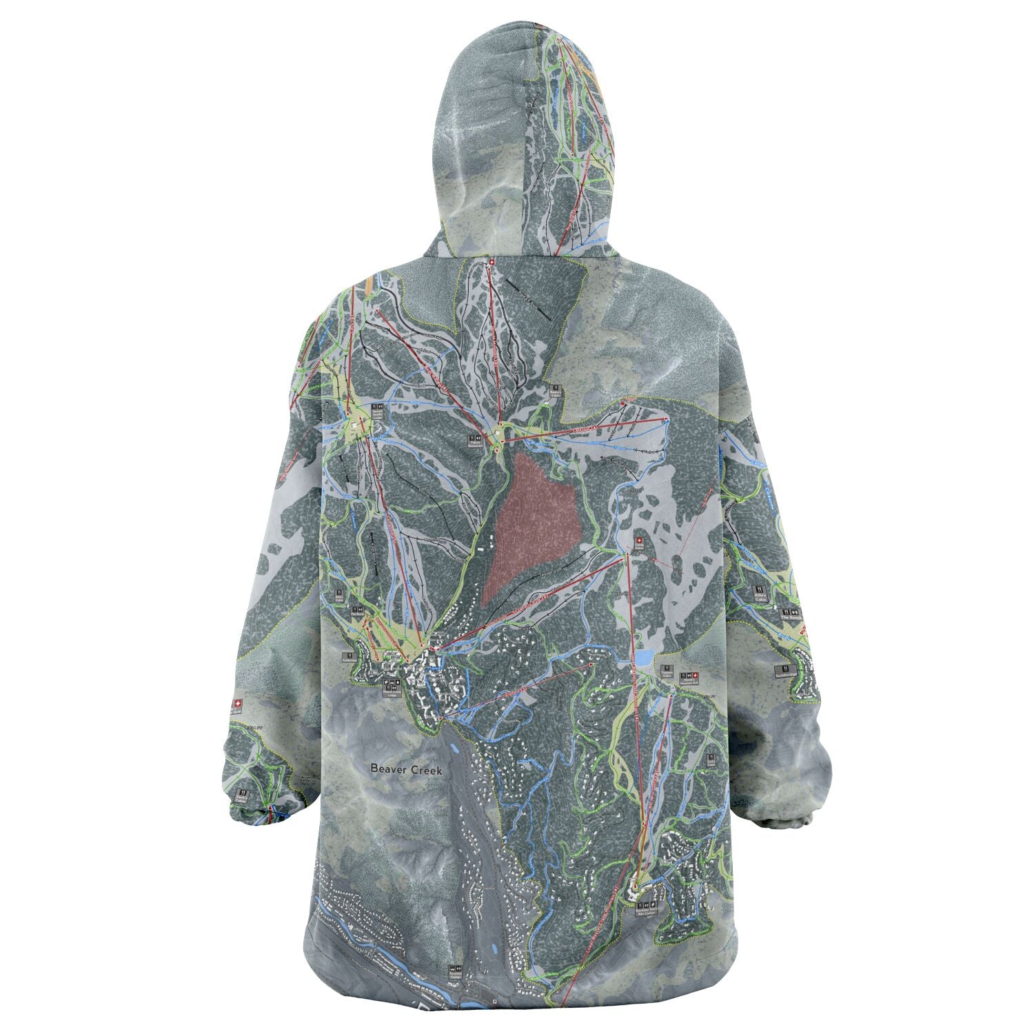 Beaver Creek, Colorado Ski Trail Map - Snug Hoodie