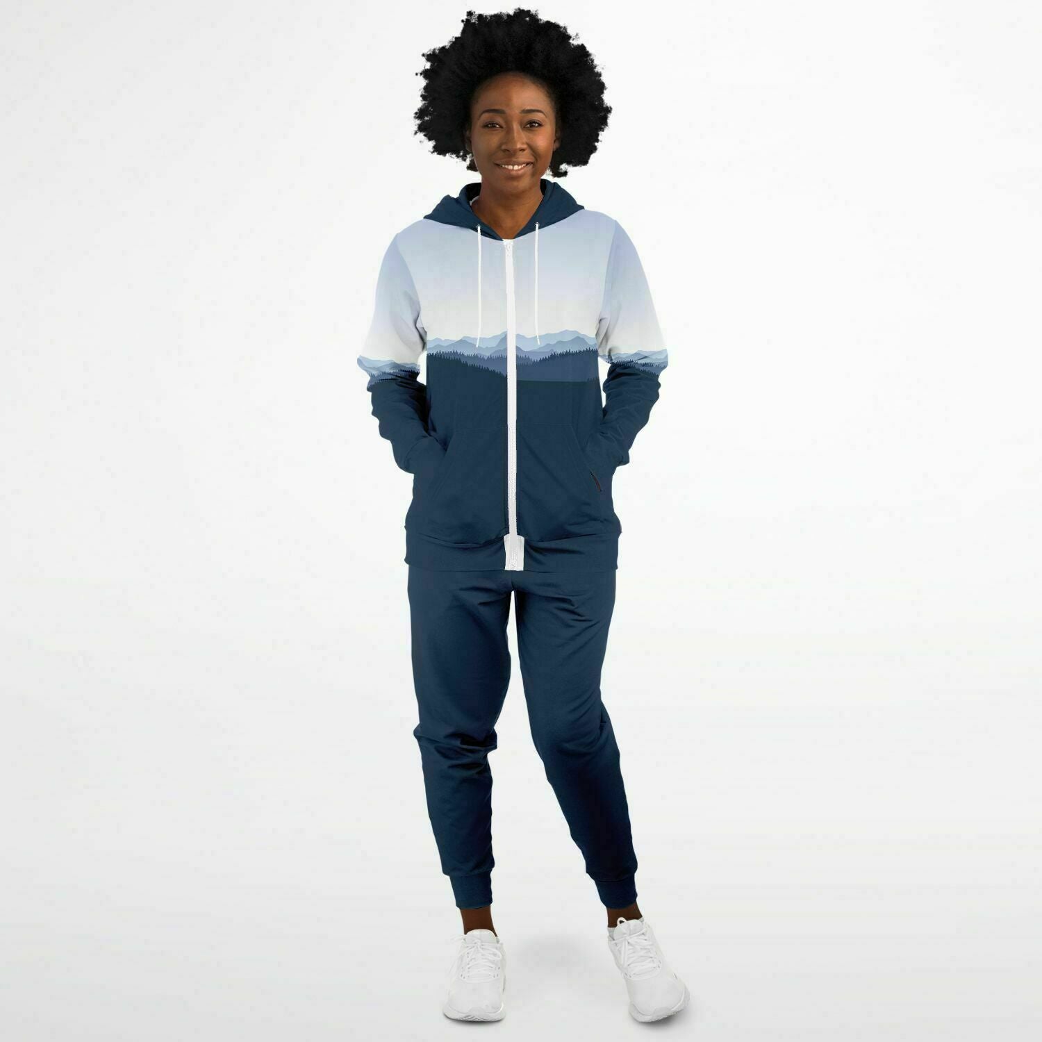 Morning Bluebird Unisex Ziphoodie And Jogger Set