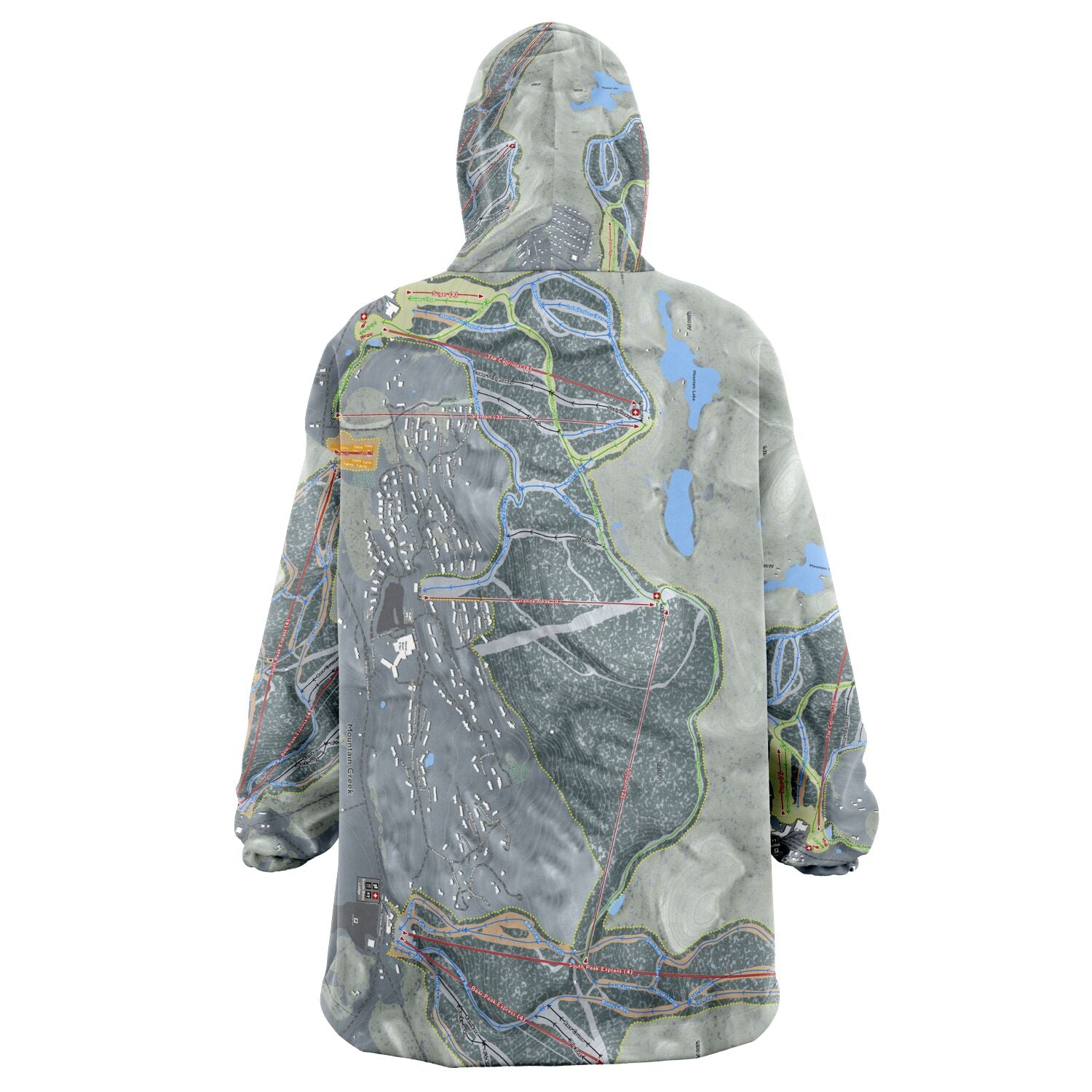 Mountain Creek, New Jersey Ski Trail Map - Snug Hoodie