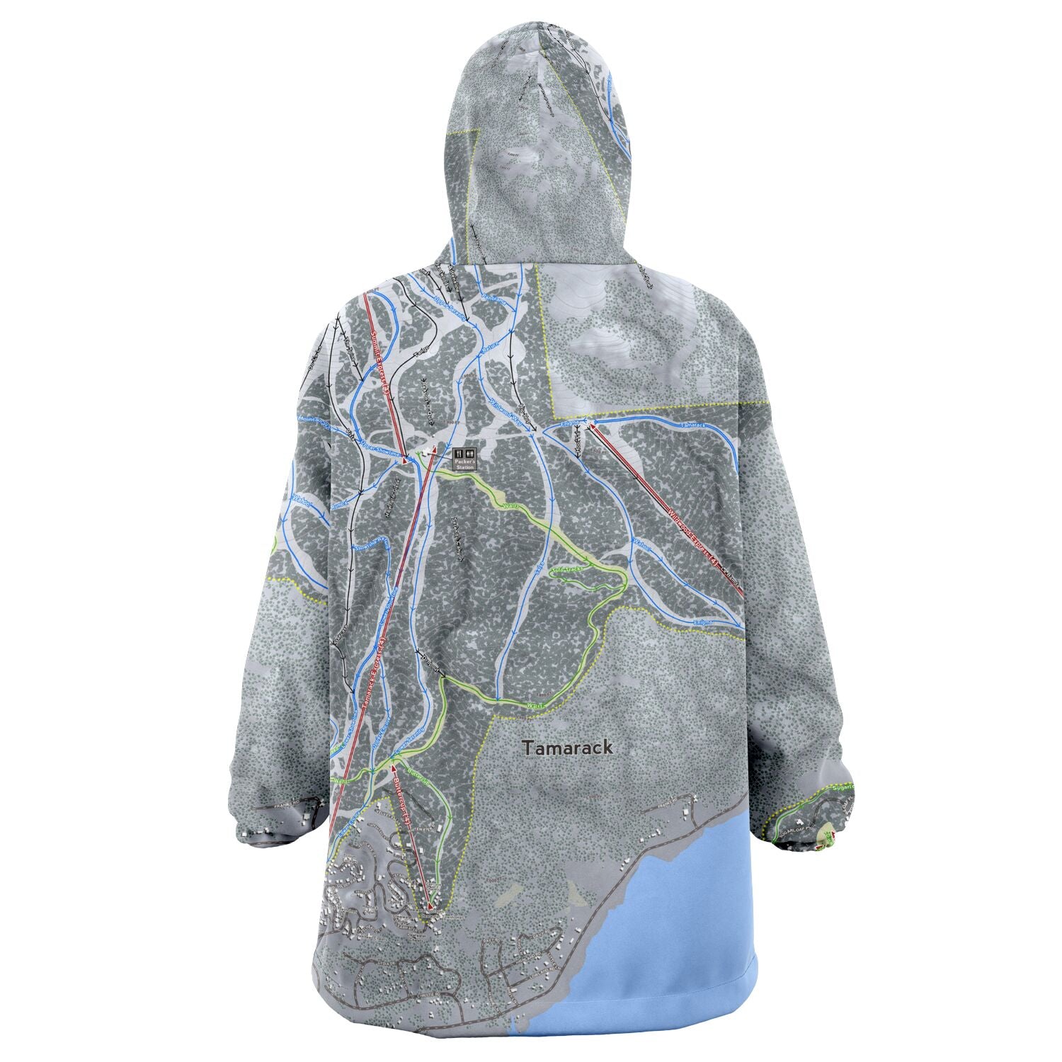 Tamarack, Idaho Ski Trail Map - Snug Hoodie