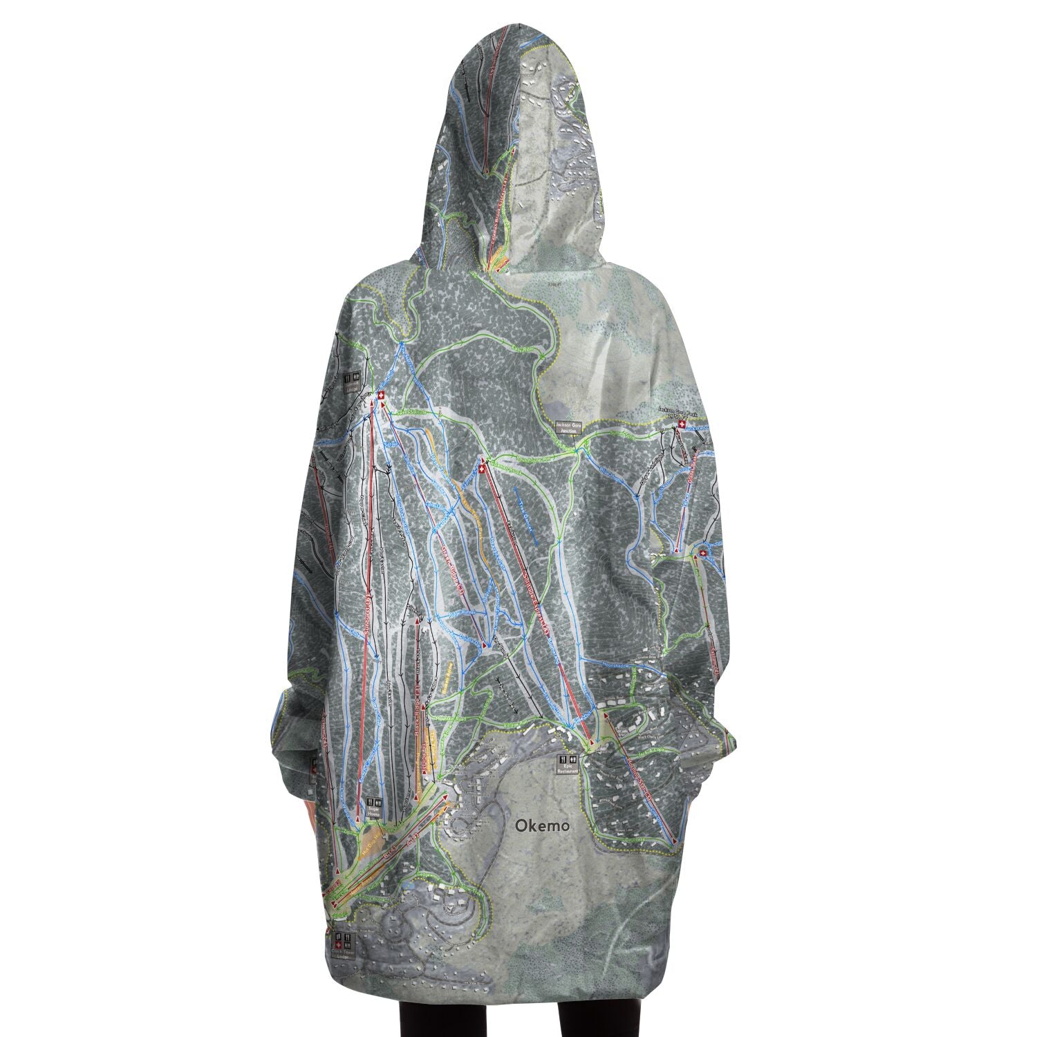 Okemo, Vermont Ski Trail Map - Snug Hoodie