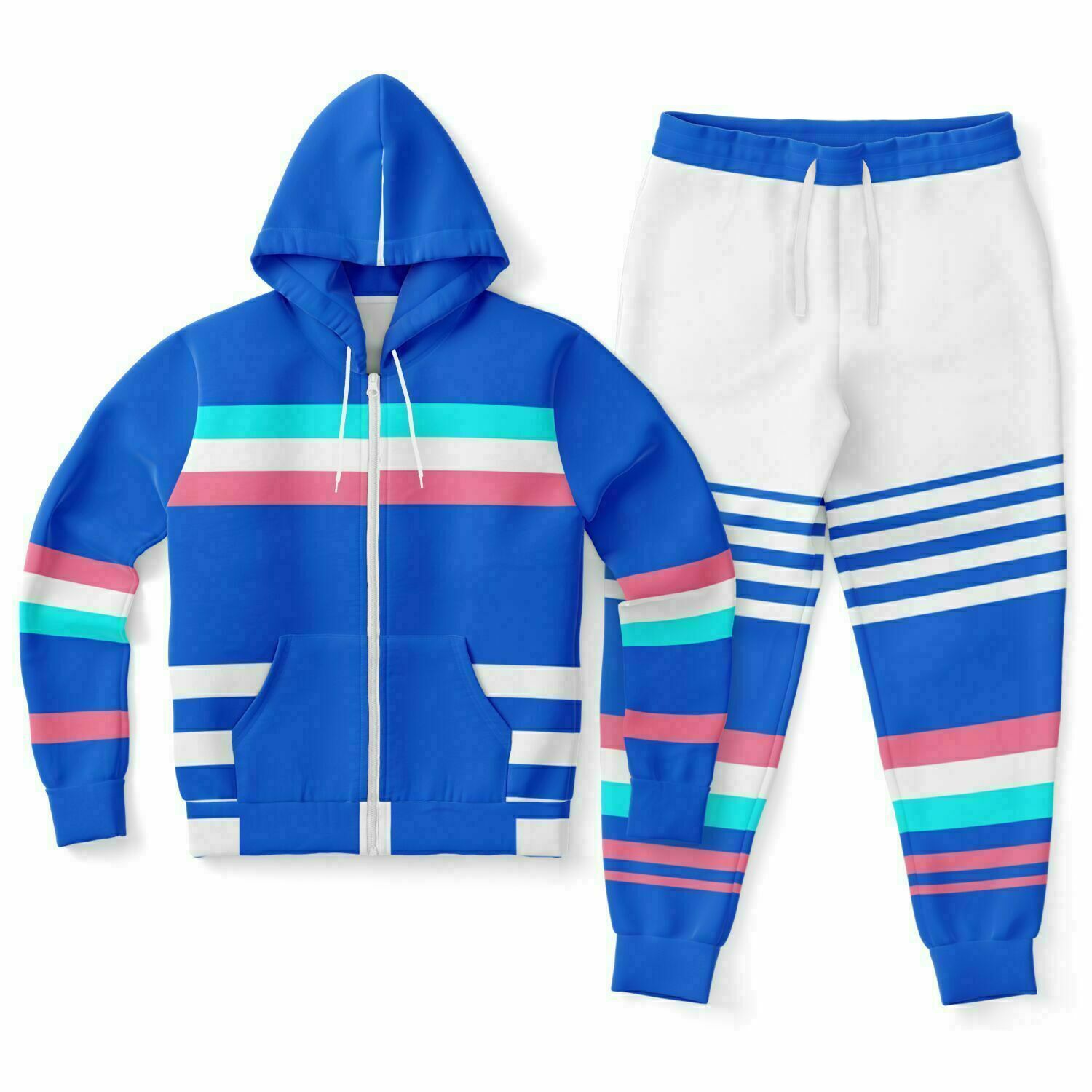 Stripe Club Unisex Ziphoodie and Jogger Set