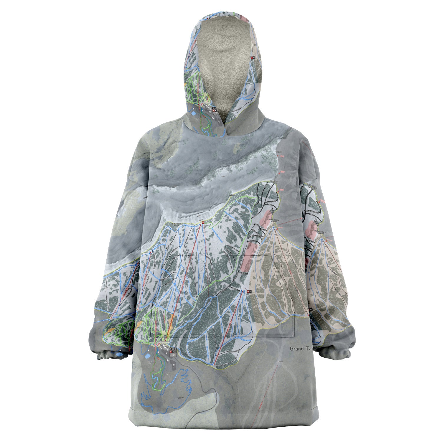 Grand Targhee, Wyoming Ski Trail Map - Snug Hoodie