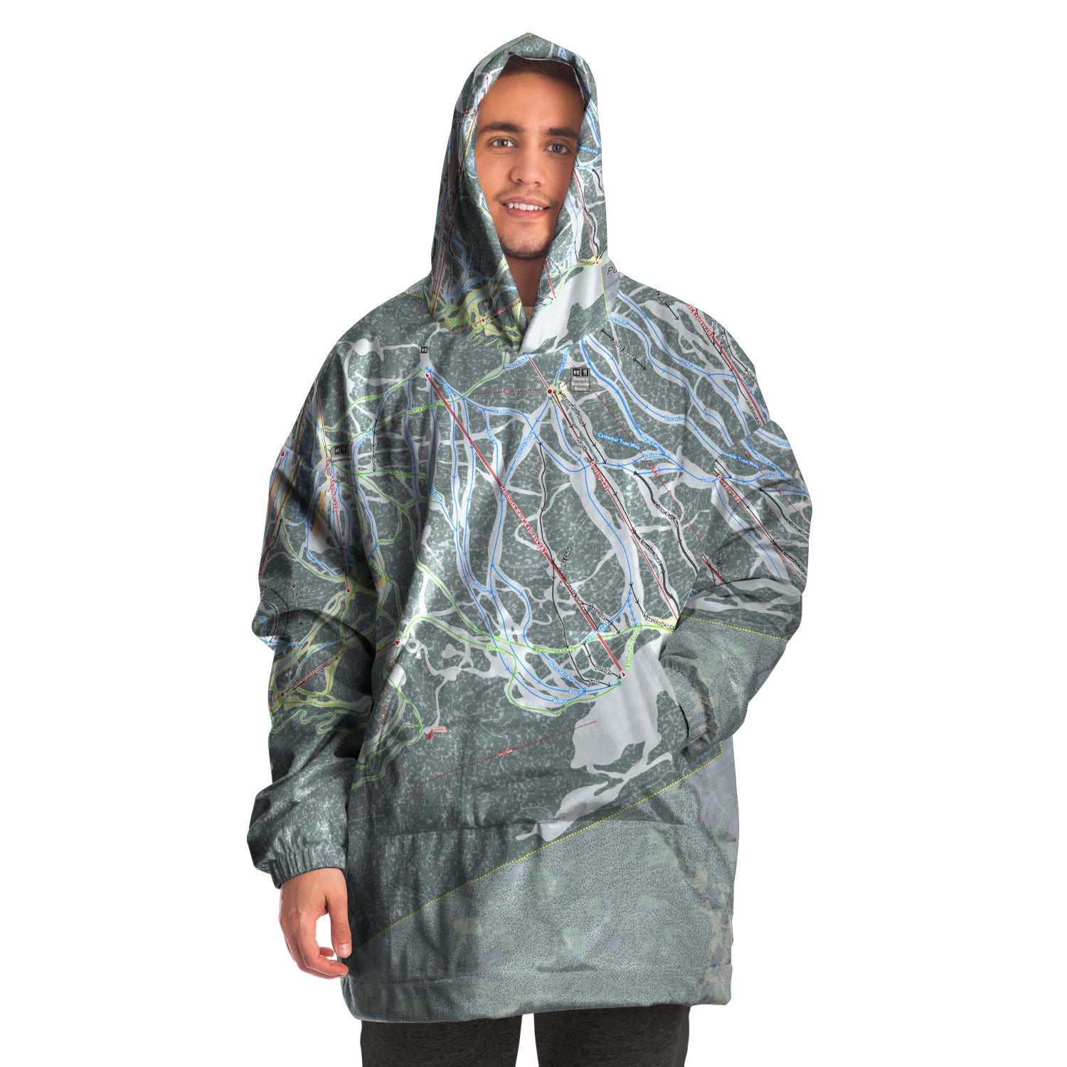 Purgatory, Colorado Ski Trail Map - Snug Hoodie