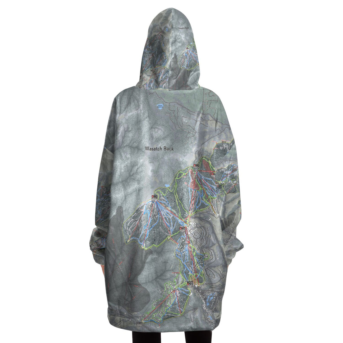 WASATCH BACK, Utah Ski Trail Map - Snug Hoodie