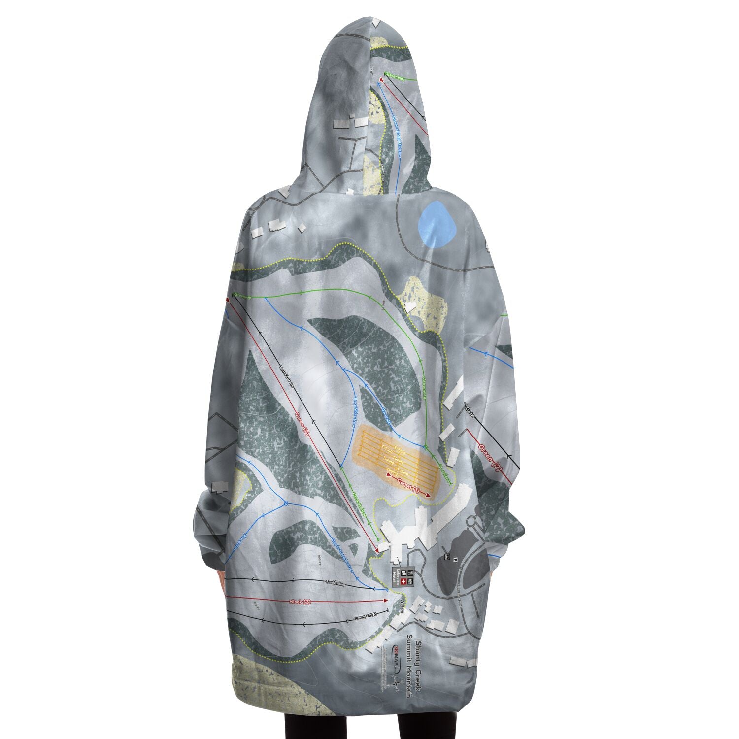 Shanty Creek Summit Mtn, Michigan Ski Trail Map - Snug Hoodie