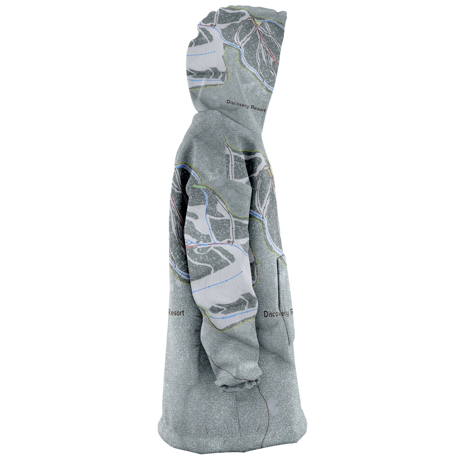 Discovery, Montana Ski Trail Map - Snug Hoodie