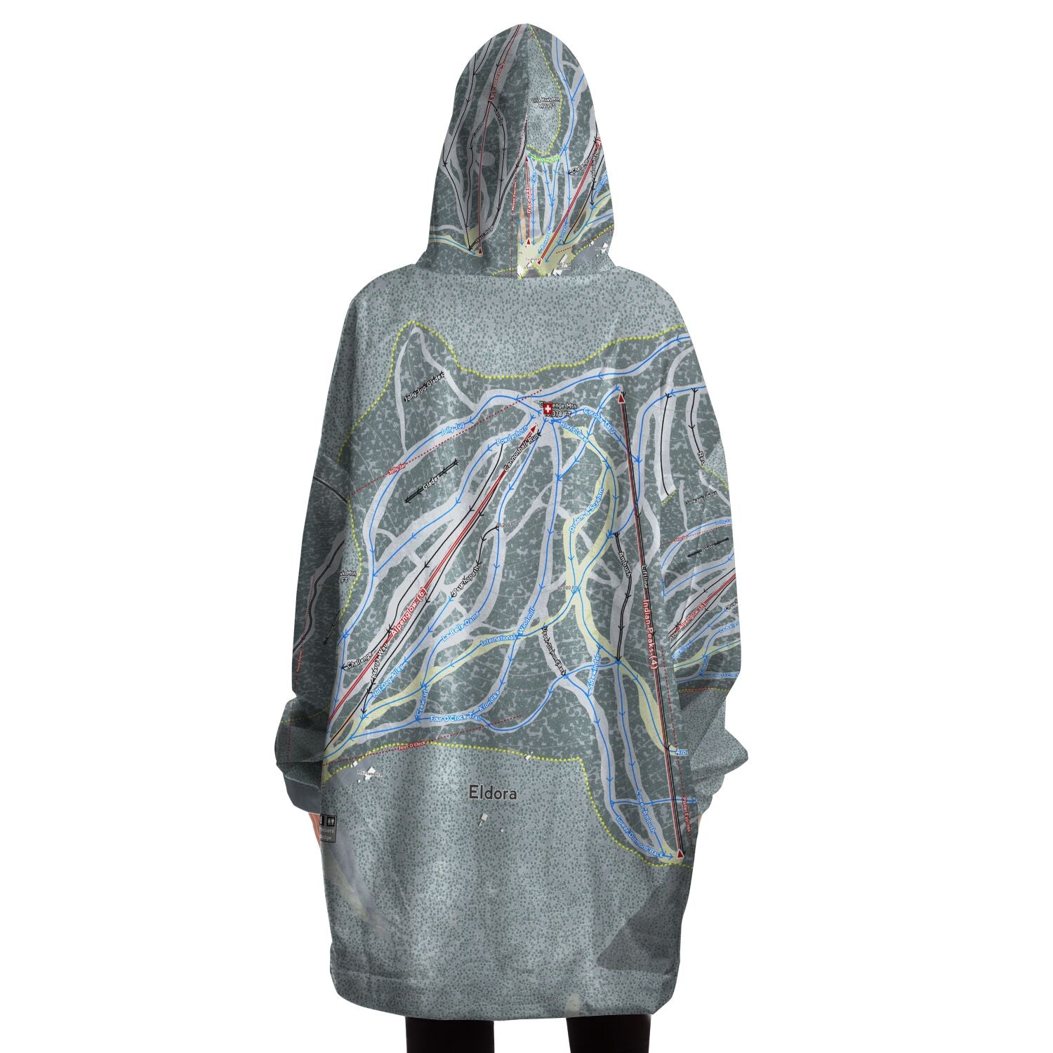 Eldora, Colorado Ski Trail Map - Snug Hoodie