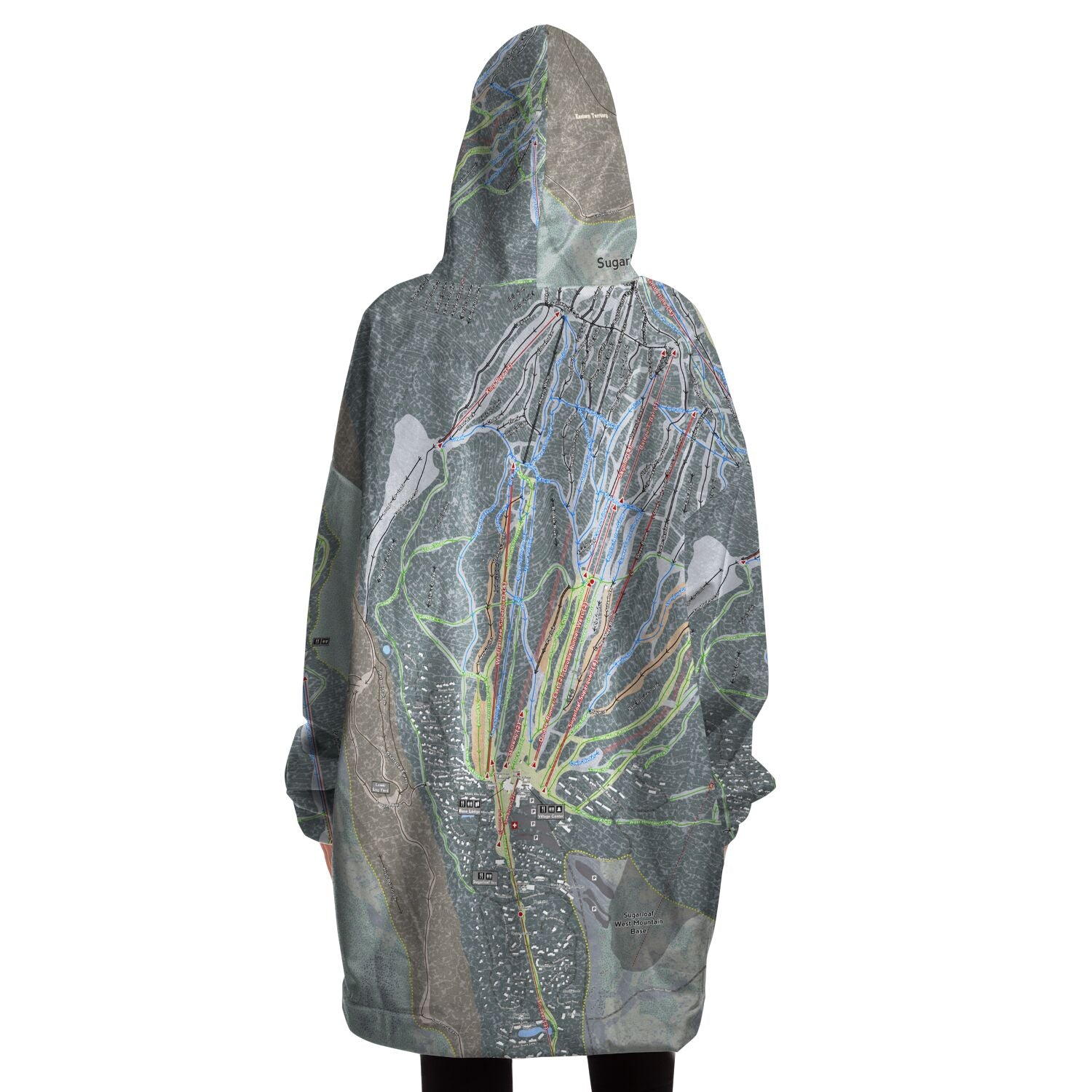 Sugarloaf, Maine Ski Trail Map - Snug Hoodie