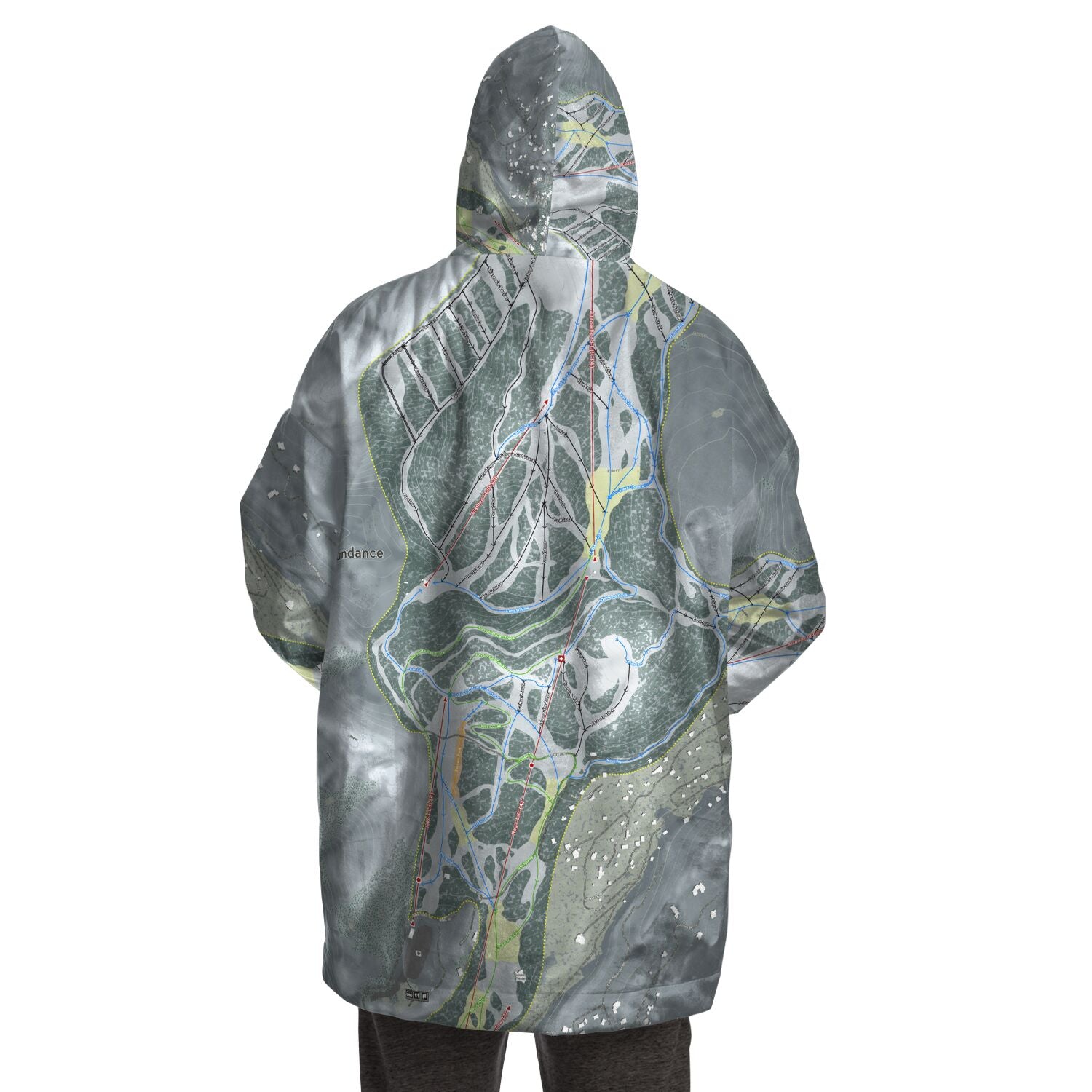 Sundance, Utah Ski Trail Map - Snug Hoodie