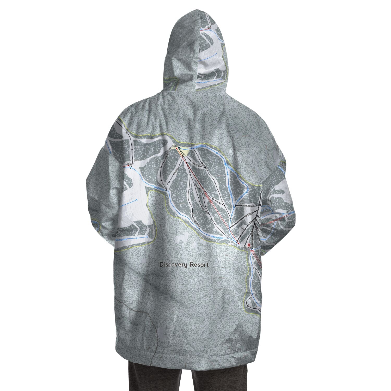 Discovery, Montana Ski Trail Map - Snug Hoodie