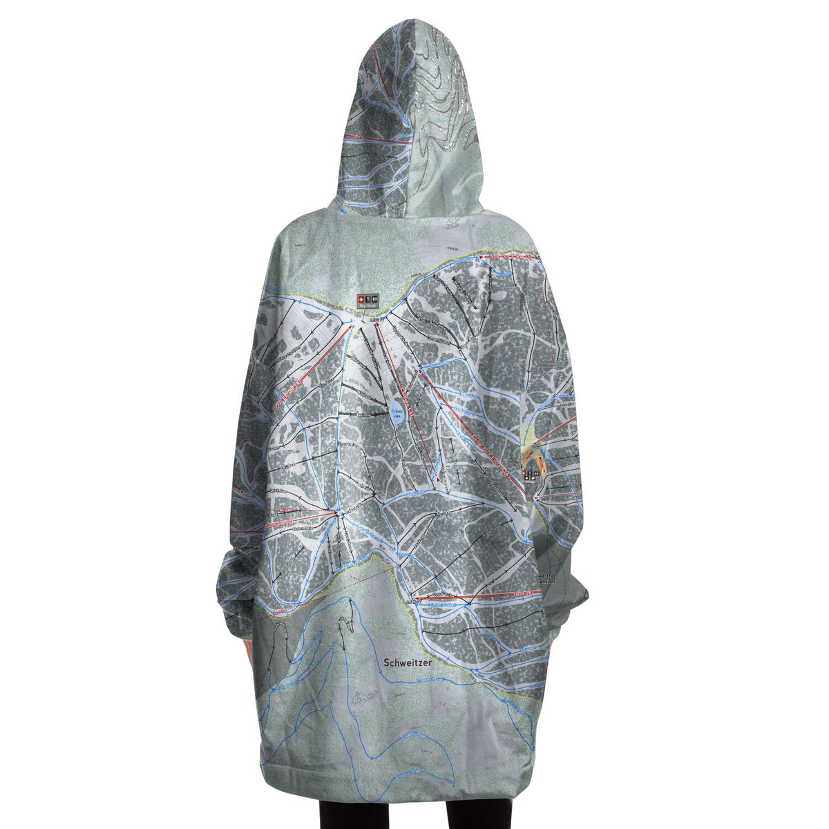 Schweitzer, Idaho Ski Trail Map - Snug Hoodie